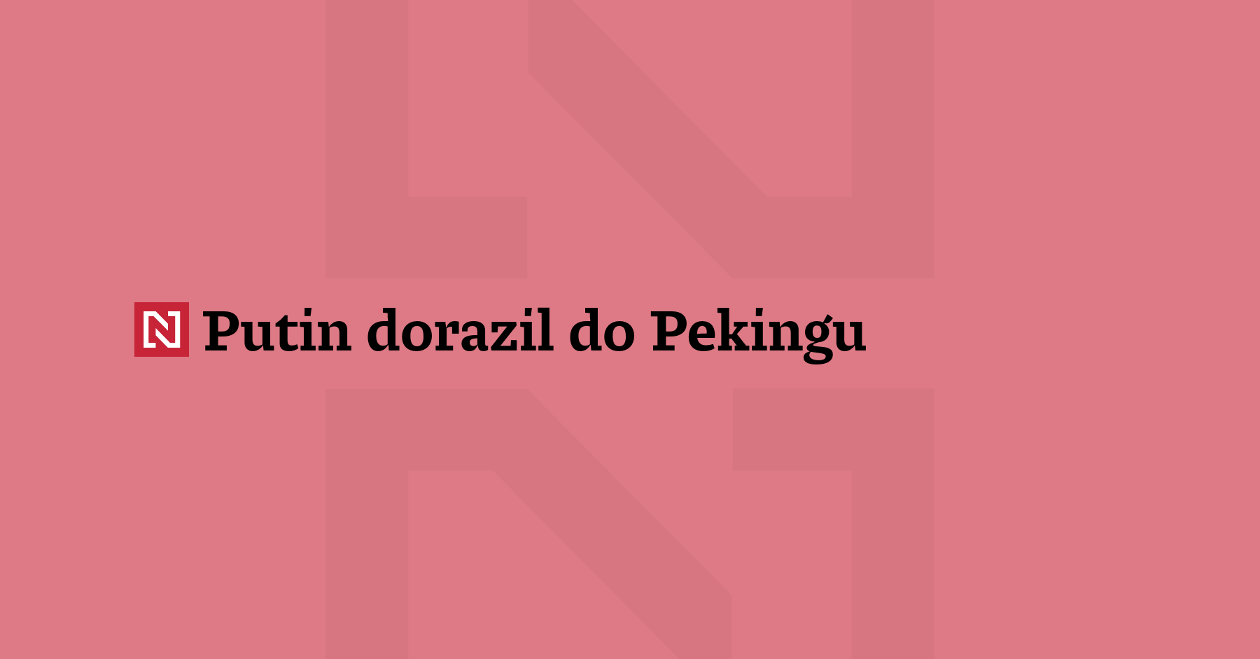 Ruský prezident Vladimir Putin právě přistál v Pekingu, kde se mimo...
