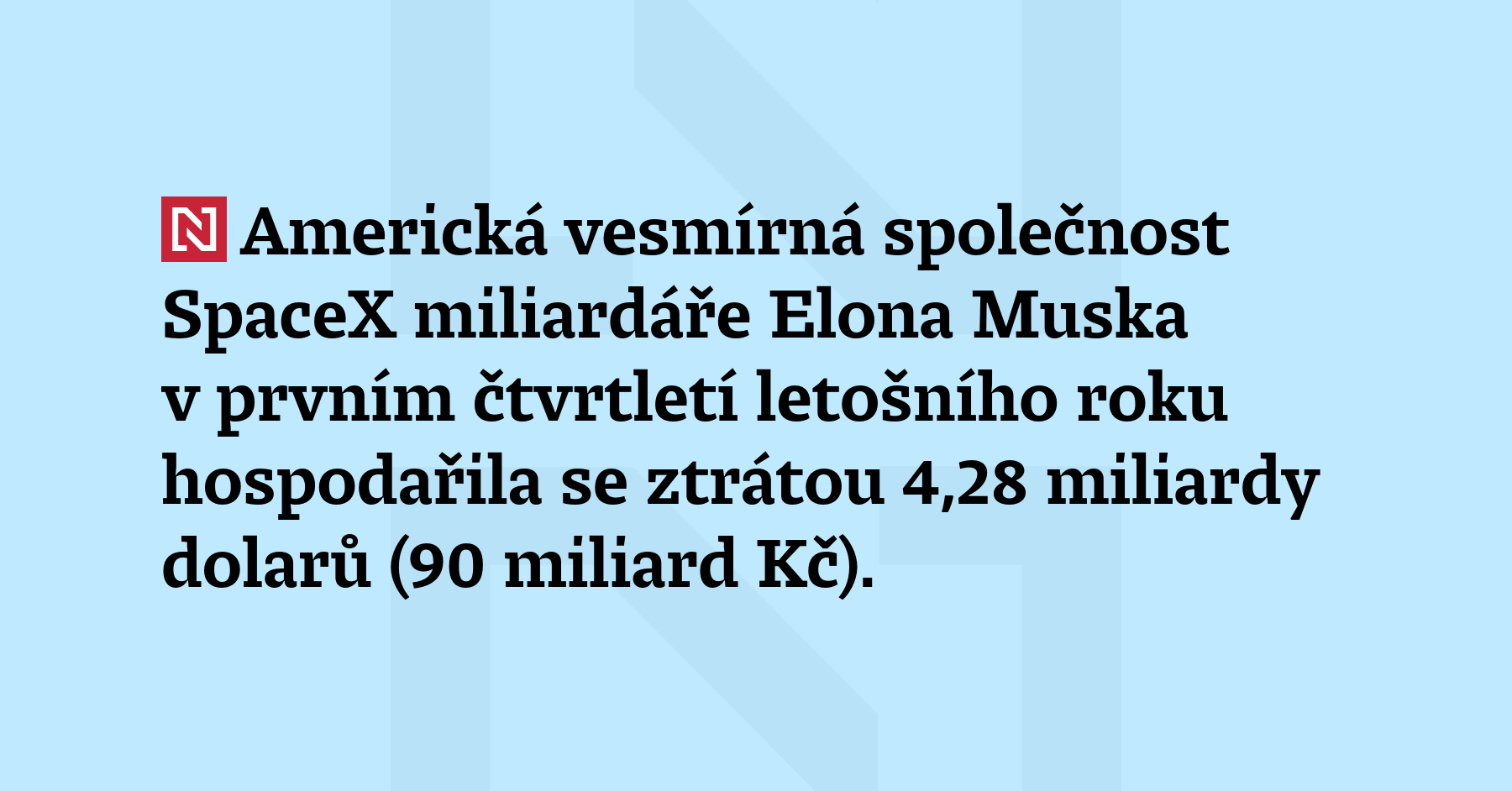 Americká vesmírná společnost SpaceX miliardáře Elona Muska v prvním čtvrtletí letošního...