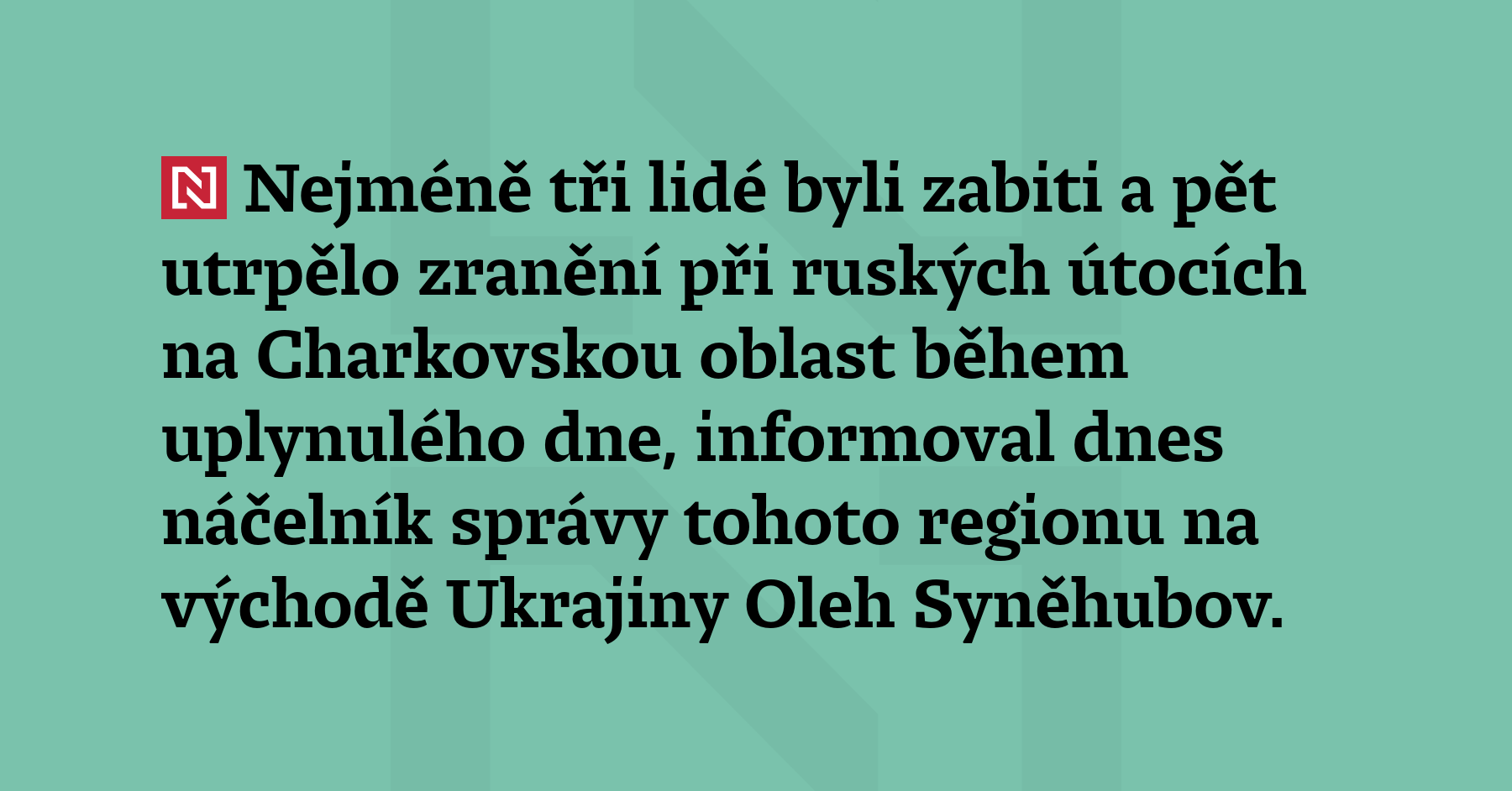 Nejméně tři lidé byli zabiti a pět utrpělo zranění při ruských...