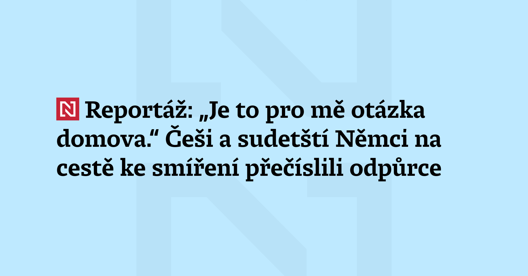 Pouť smíření po trase poválečného pochodu smrti brněnských Němců znamenala...