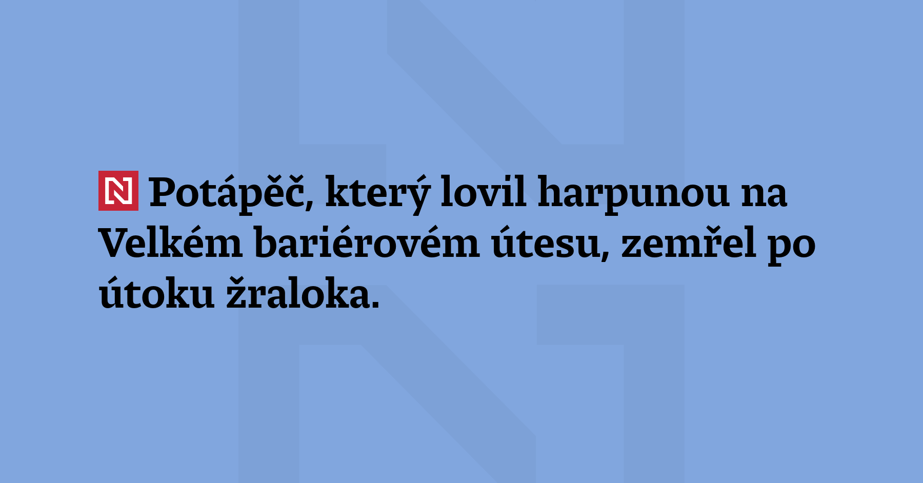 Potápěč, který lovil harpunou na Velkém bariérovém útesu, zemřel po...