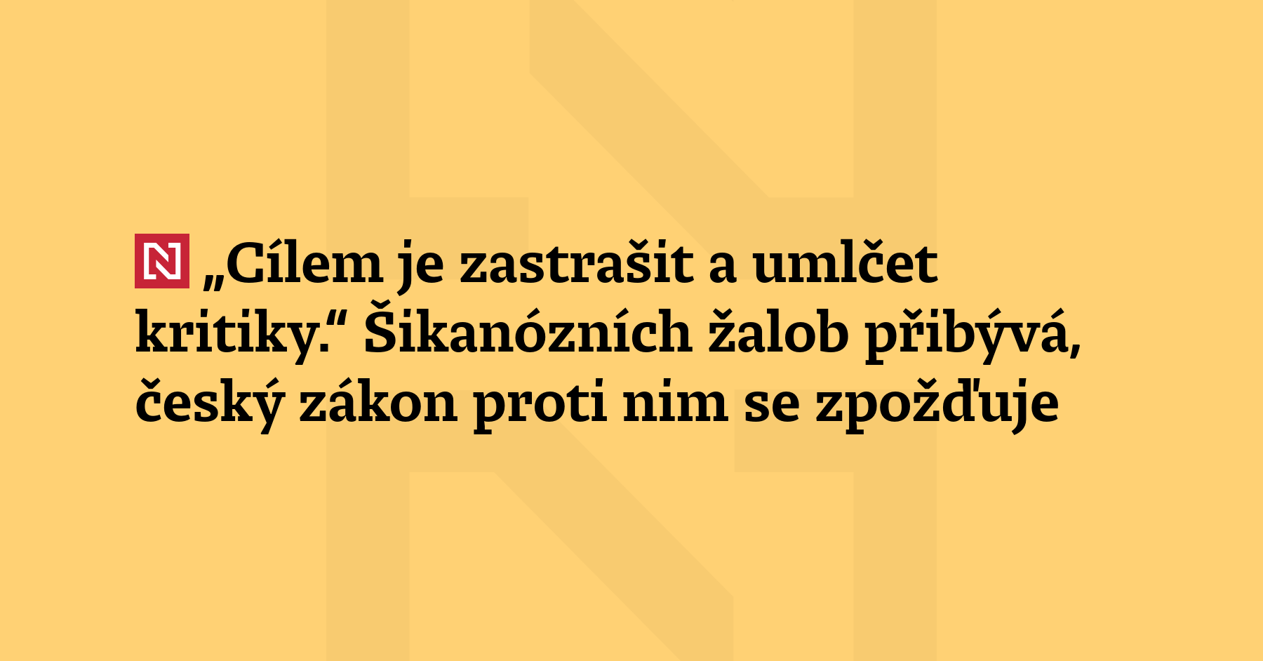 Ochrana novinářů, aktivistů, akademiků a všech, kteří „kritizují mocné“, by se...