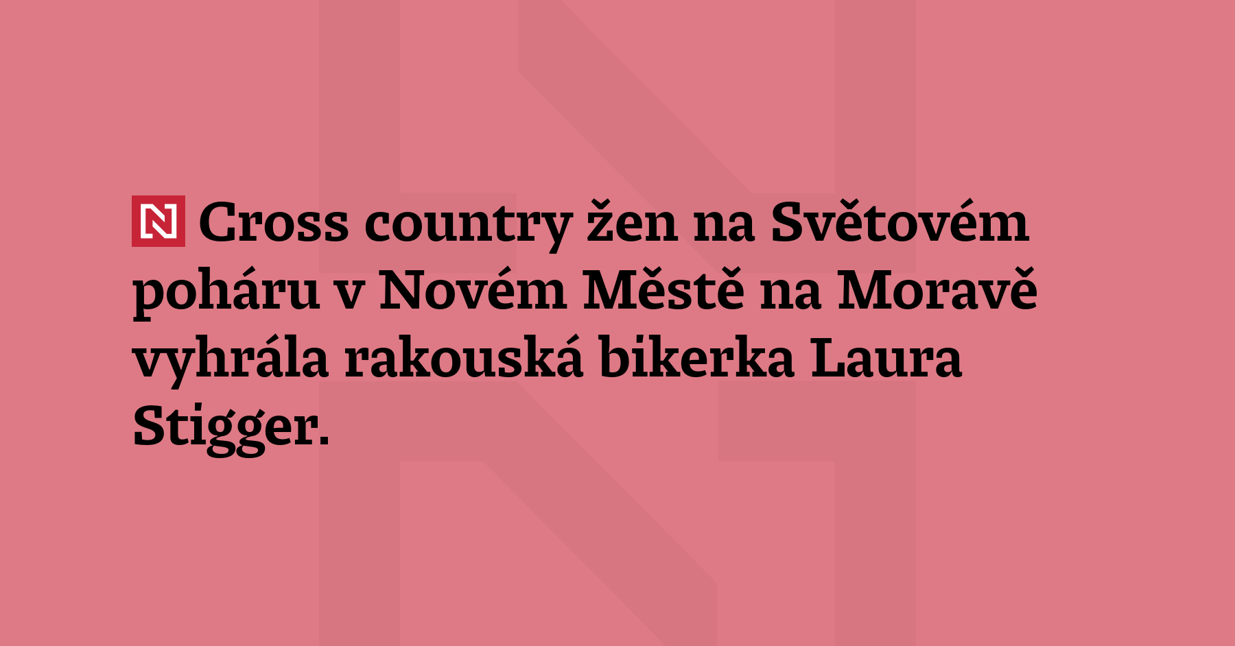 Cross country žen na Světovém poháru v Novém Městě na Moravě...