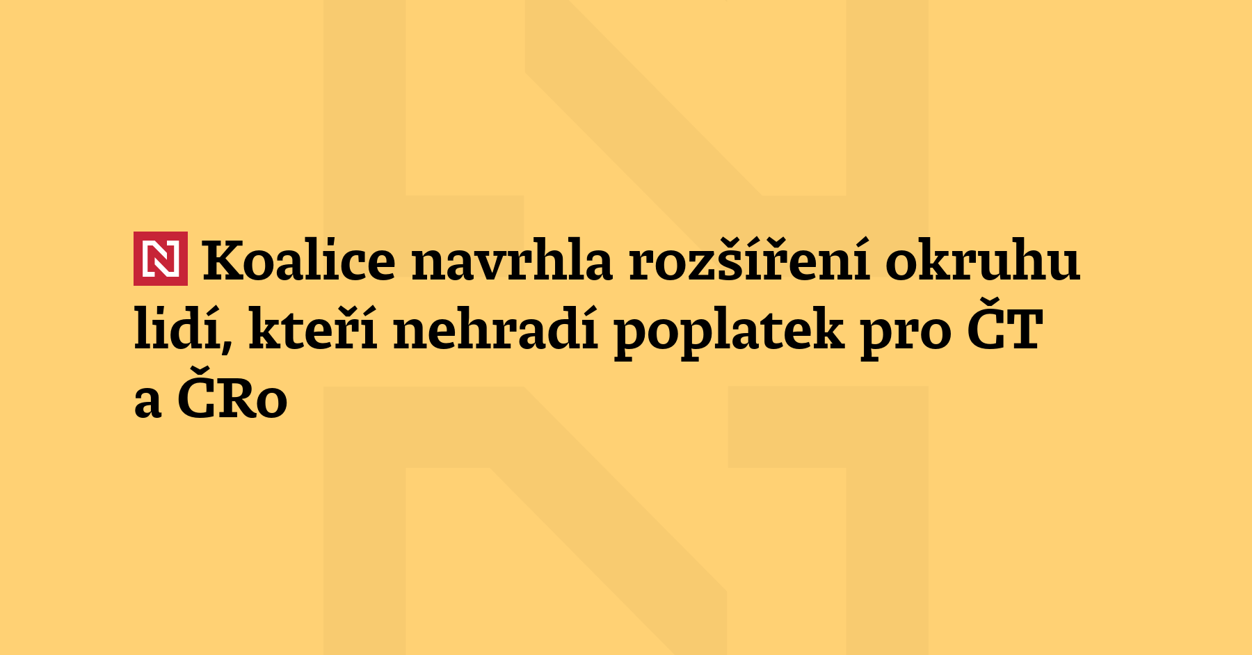 Televizní a rozhlasový poplatek by neměly platit domácnosti seniorů nad 75 let...