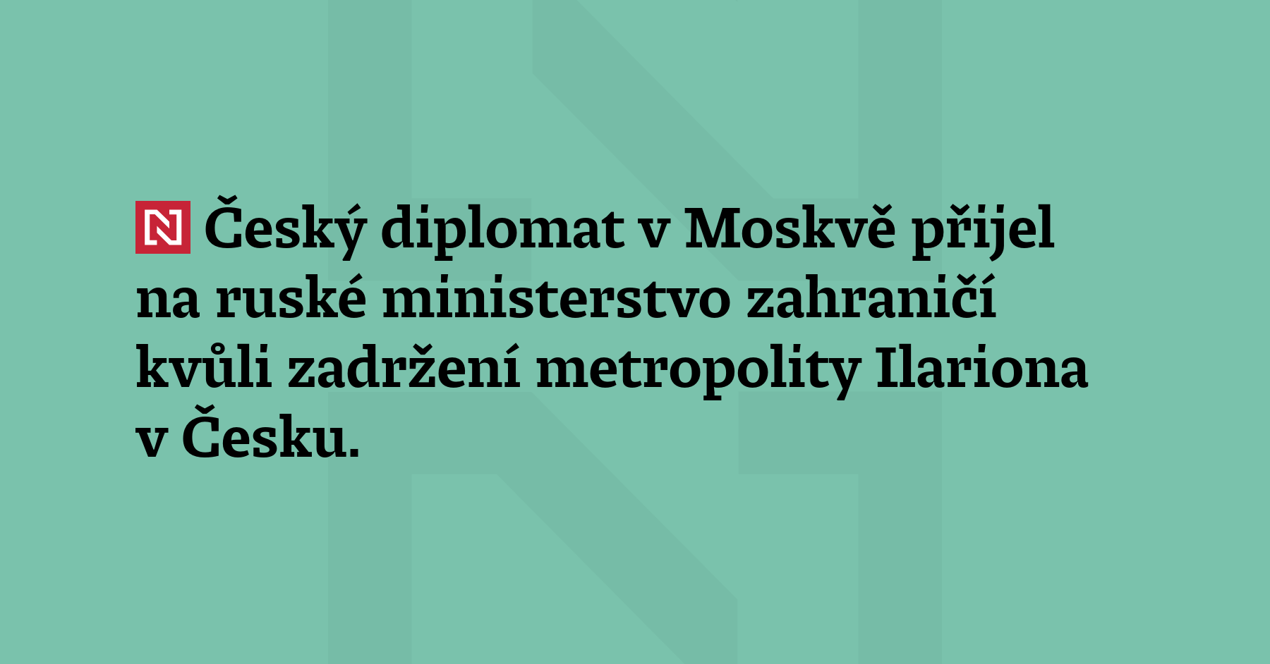 Český diplomat v Moskvě přijel na ruské ministerstvo zahraničí kvůli zadržení...