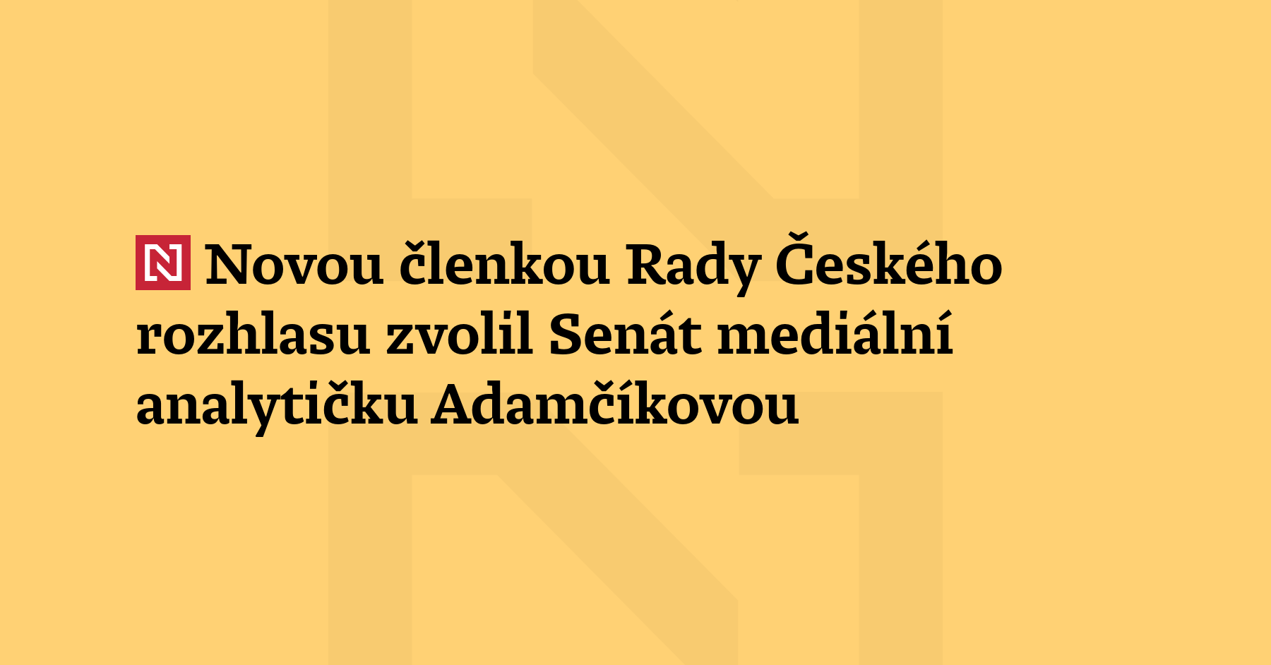 Novou členkou Rady Českého rozhlasu zvolil Senát mediální analytičku a předsedkyni...