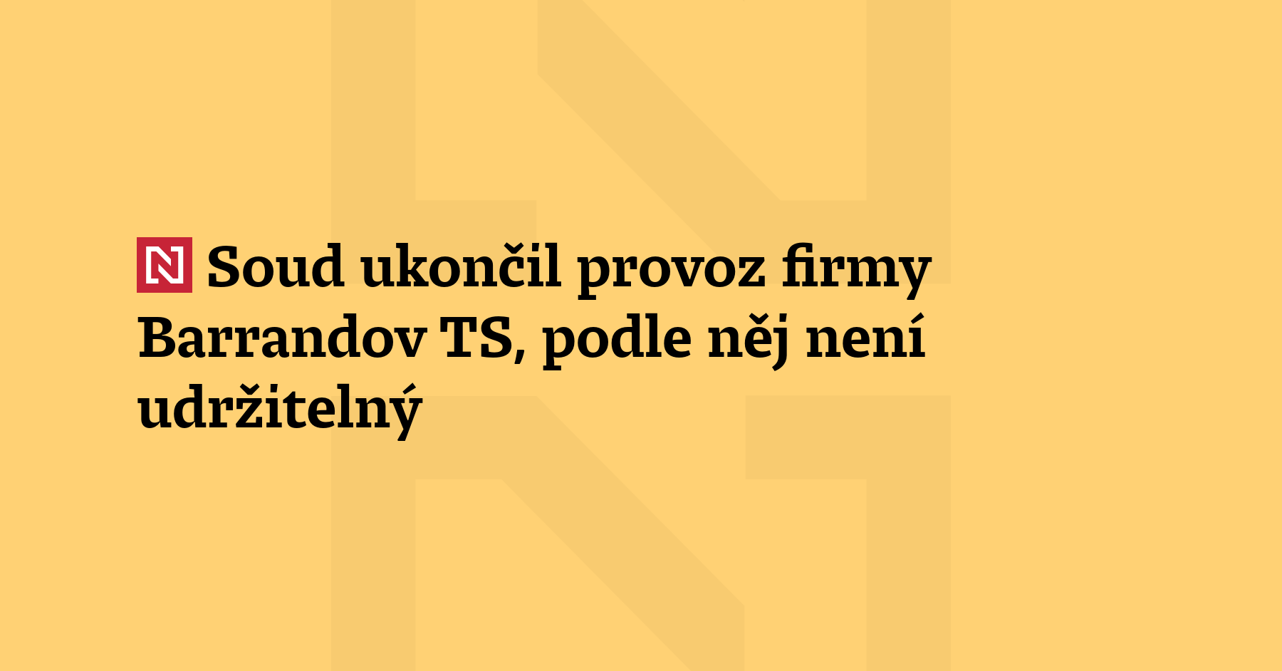 Pražský městský soud rozhodl o ukončení provozu firmy Barrandov Televizní Studio...