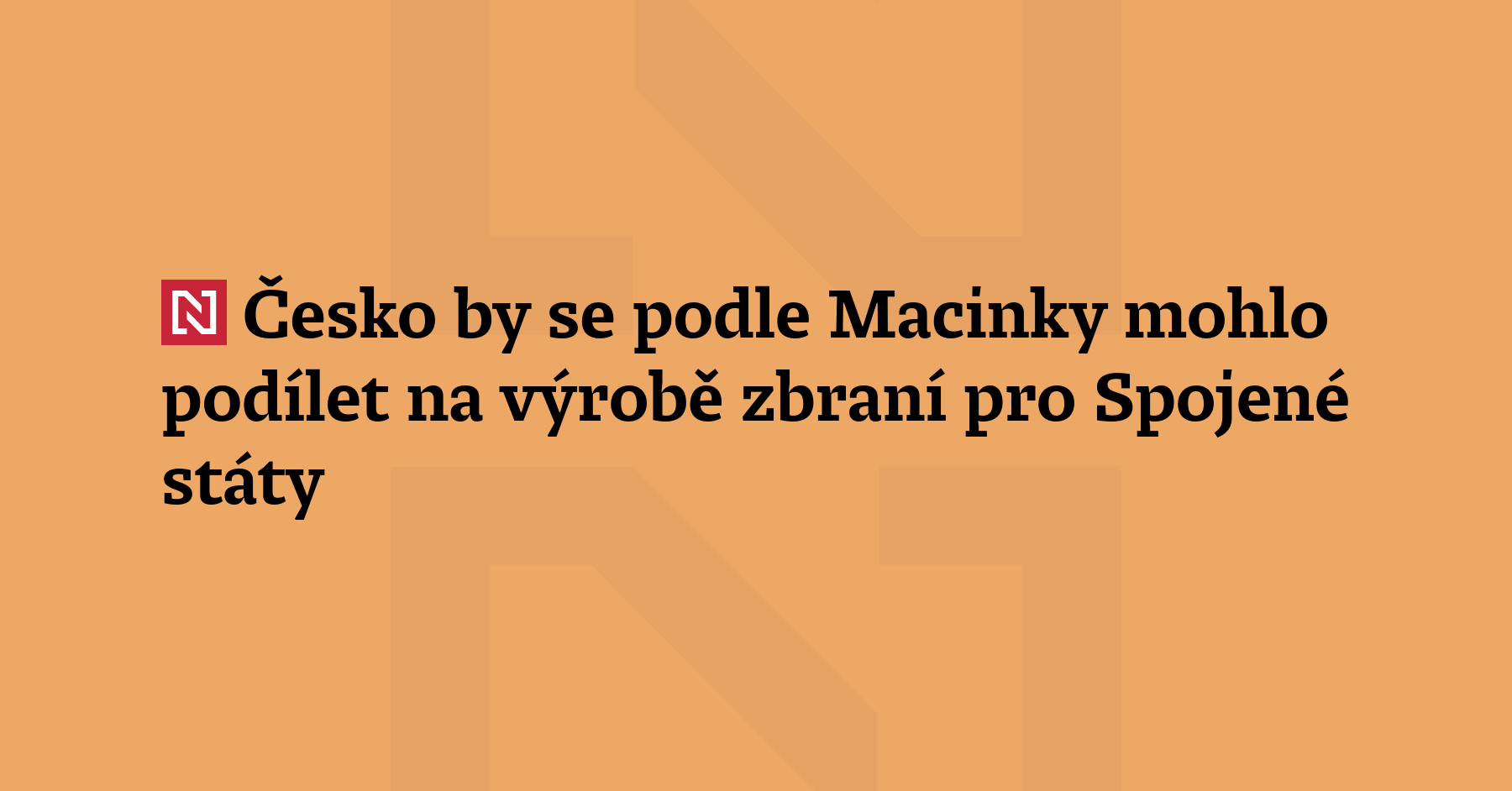 Spojené státy by mohly podle ministra zahraničí Petr Macinky poskytnout...