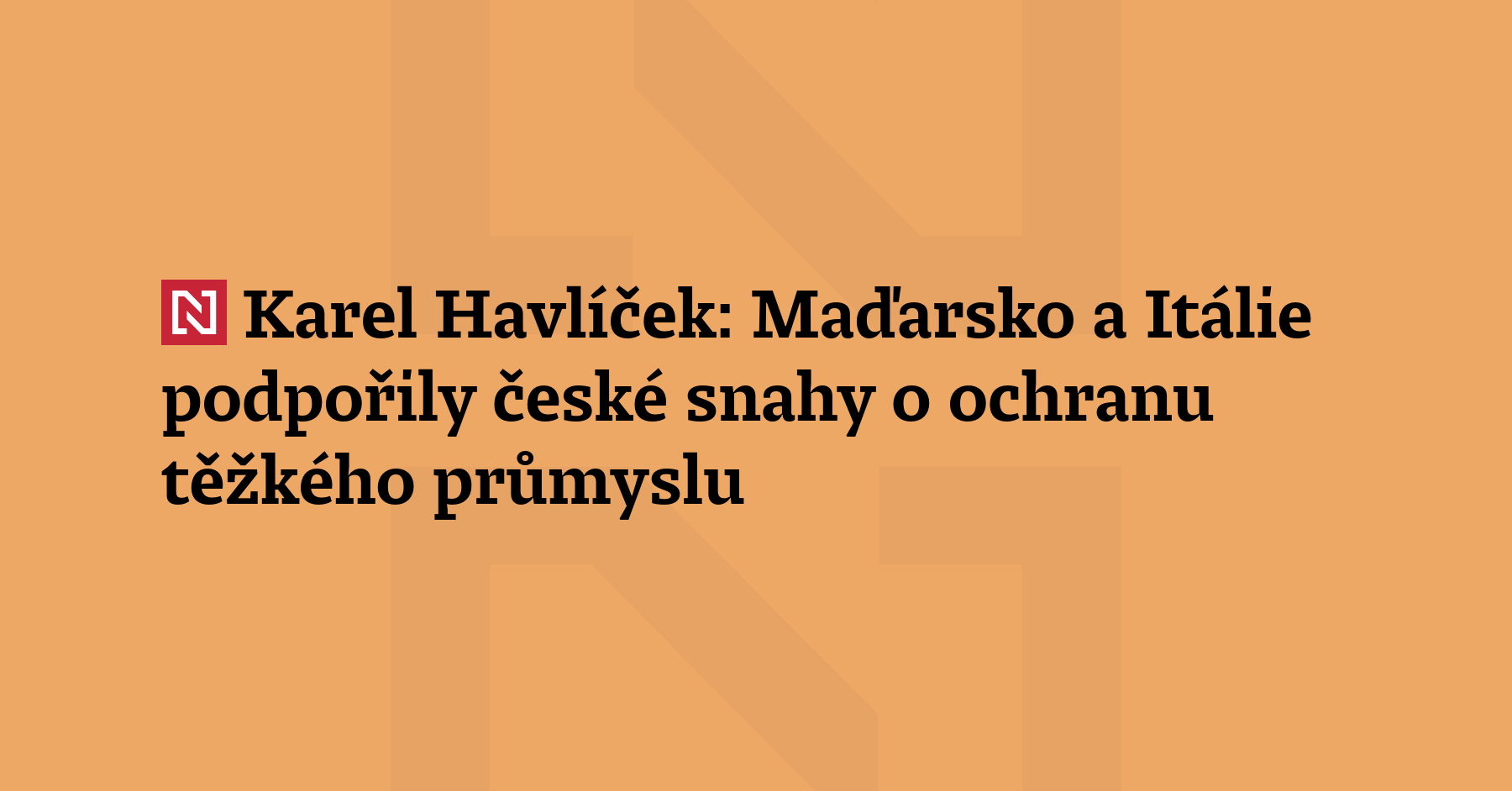 Česká republika získala další spojence ve svém úsilí ochránit těžký...