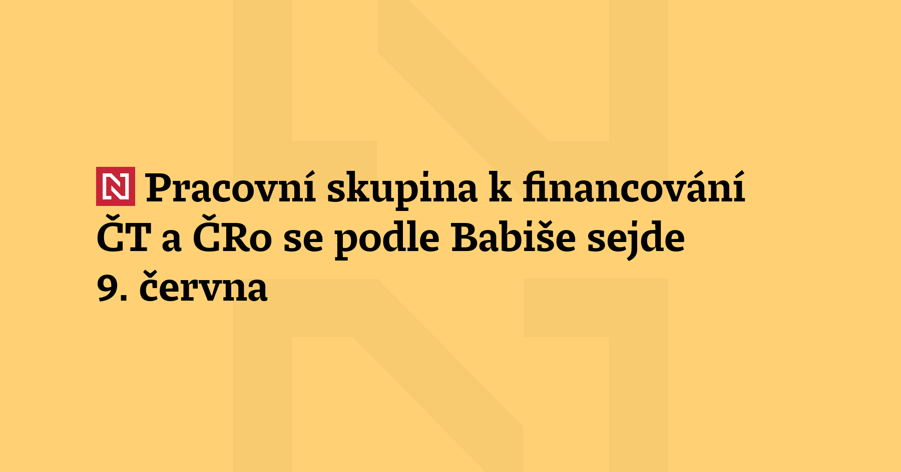 Pracovní skupina ke změně financování České televize a Českého rozhlasu...