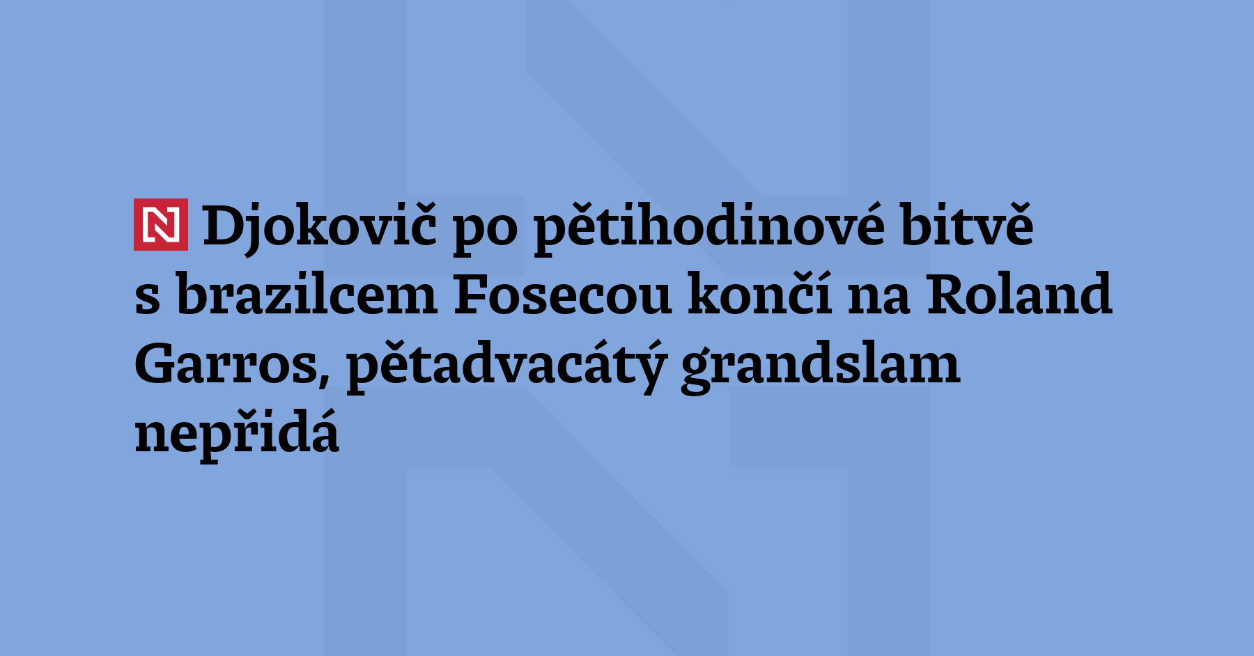 Čtyřiadvacetinásobný vítěz grandslamu Novak Djokovič vypadl ve třetím kole tenisového...