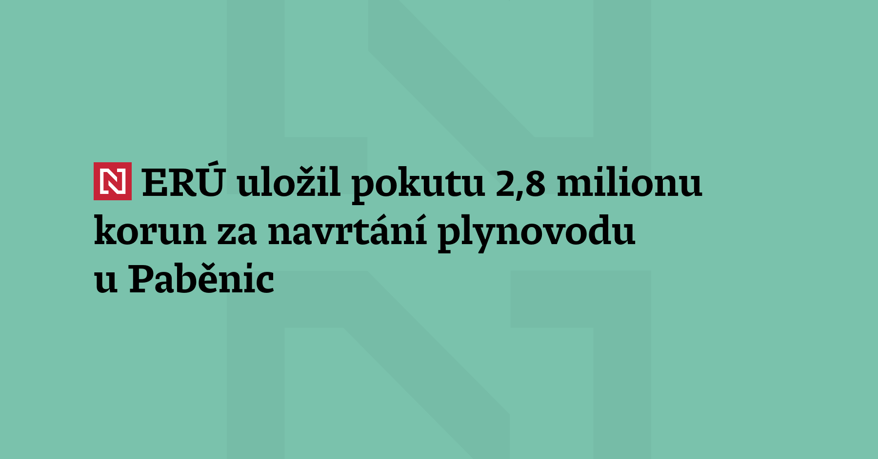 Energetický regulační úřad uložil společnosti Sudop Praha pokutu 2,8 milionu korun...