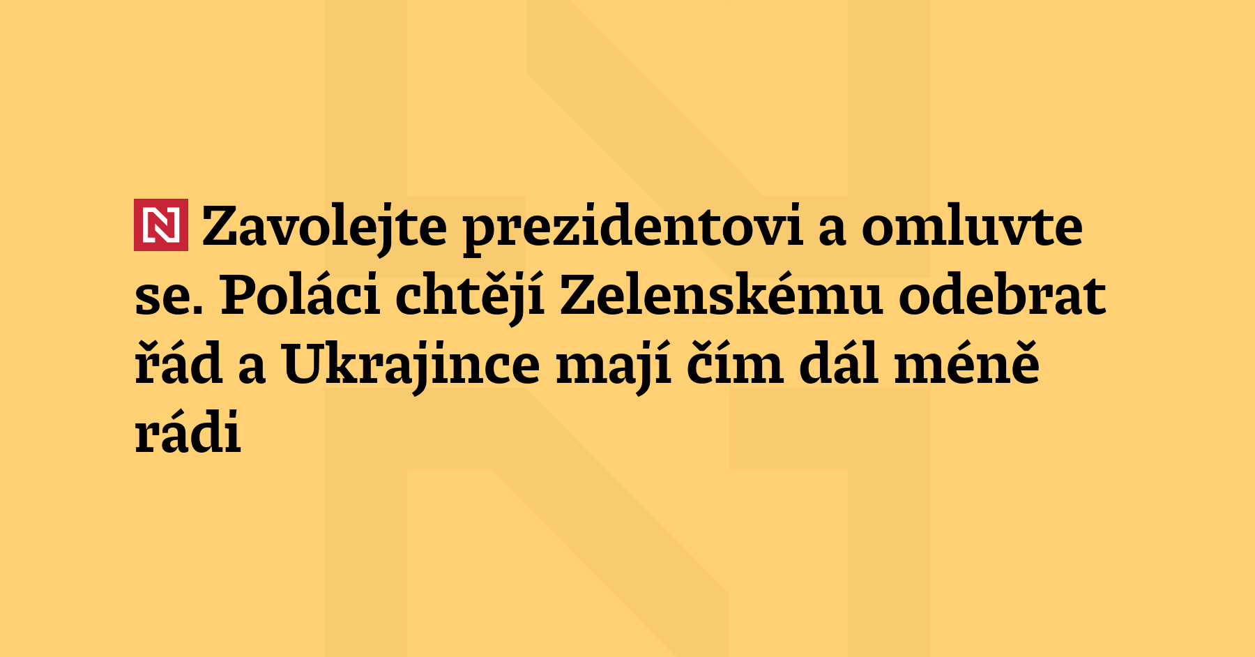 Šéf polského prezidentského Úřadu pro zahraniční politiku požaduje, aby se...
