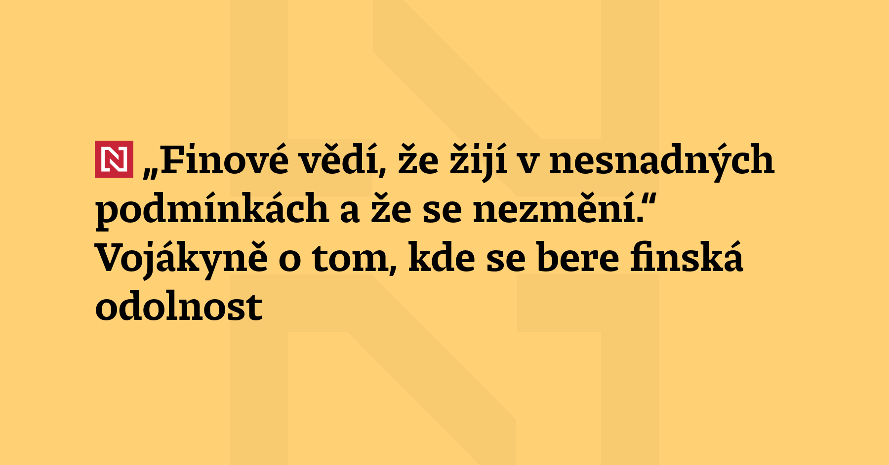 Jednu z odpovědí na to, proč Finsko dlouhodobě patří k nejšťastnějším zemím...