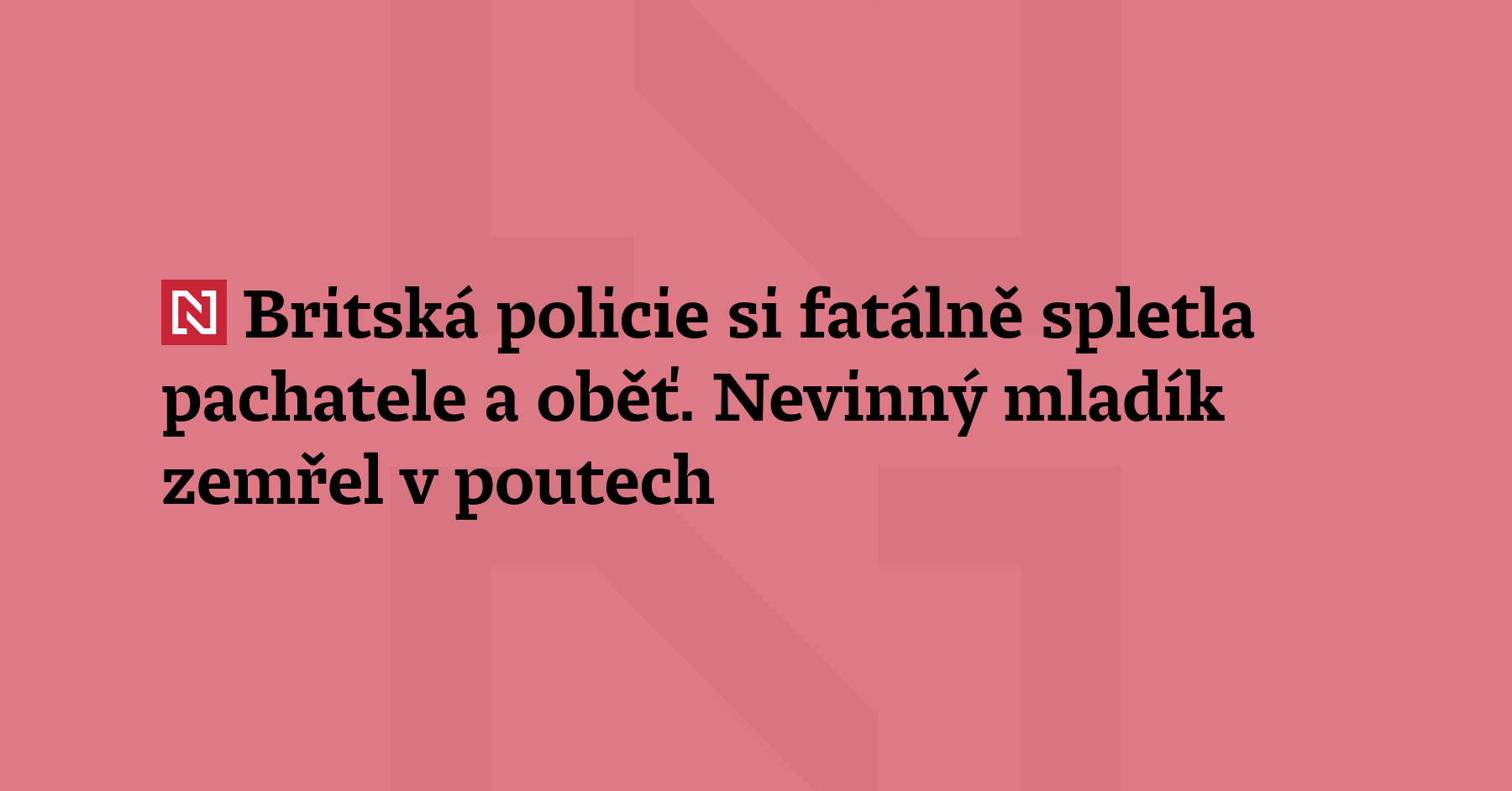 Británií hýbe tragické selhání policie v Southamptonu. Namísto vraha zatkla oběť –...