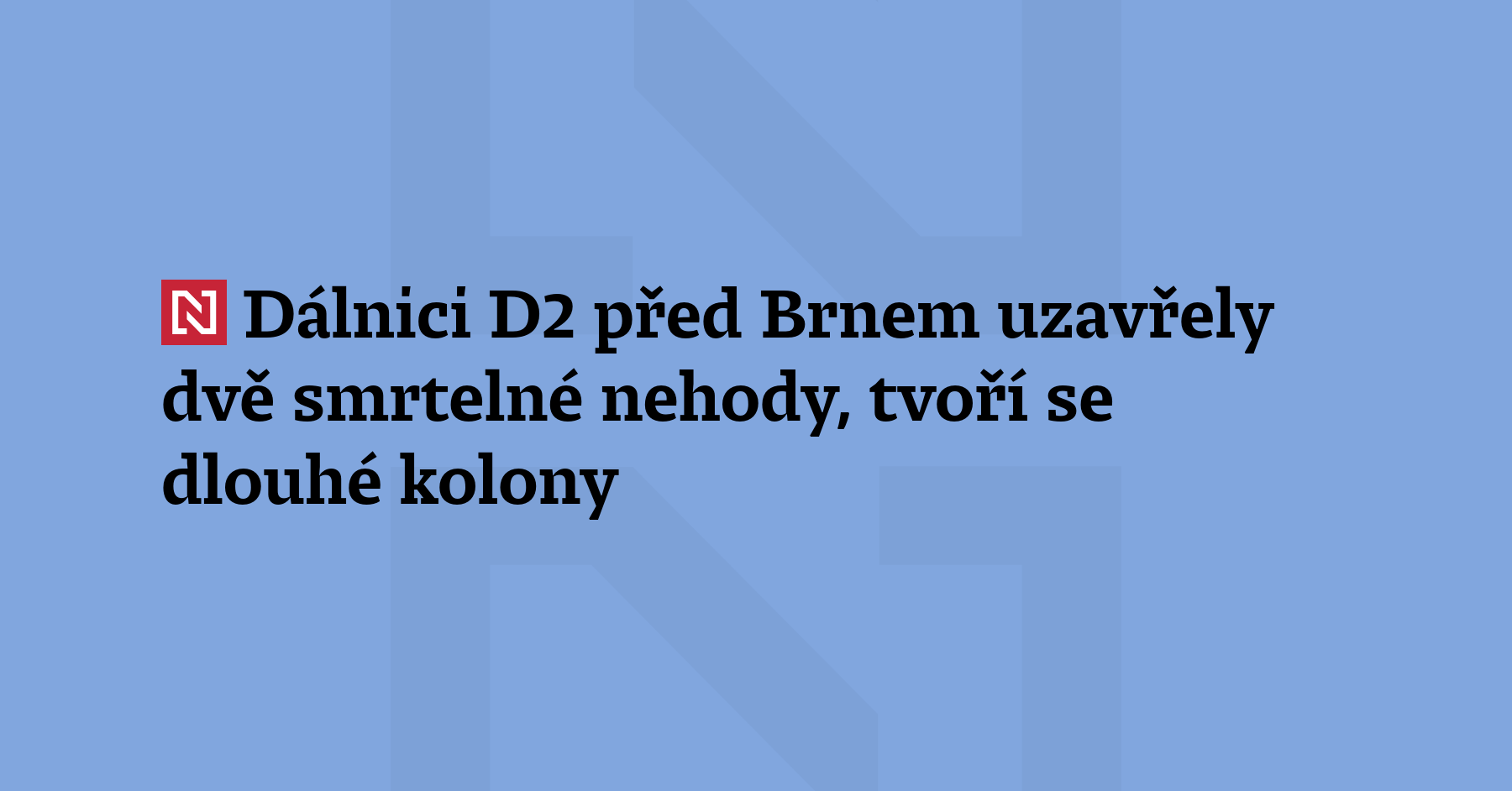 Na osmém kilometru dálnice D2 před Brnem osobní automobil narazil do...