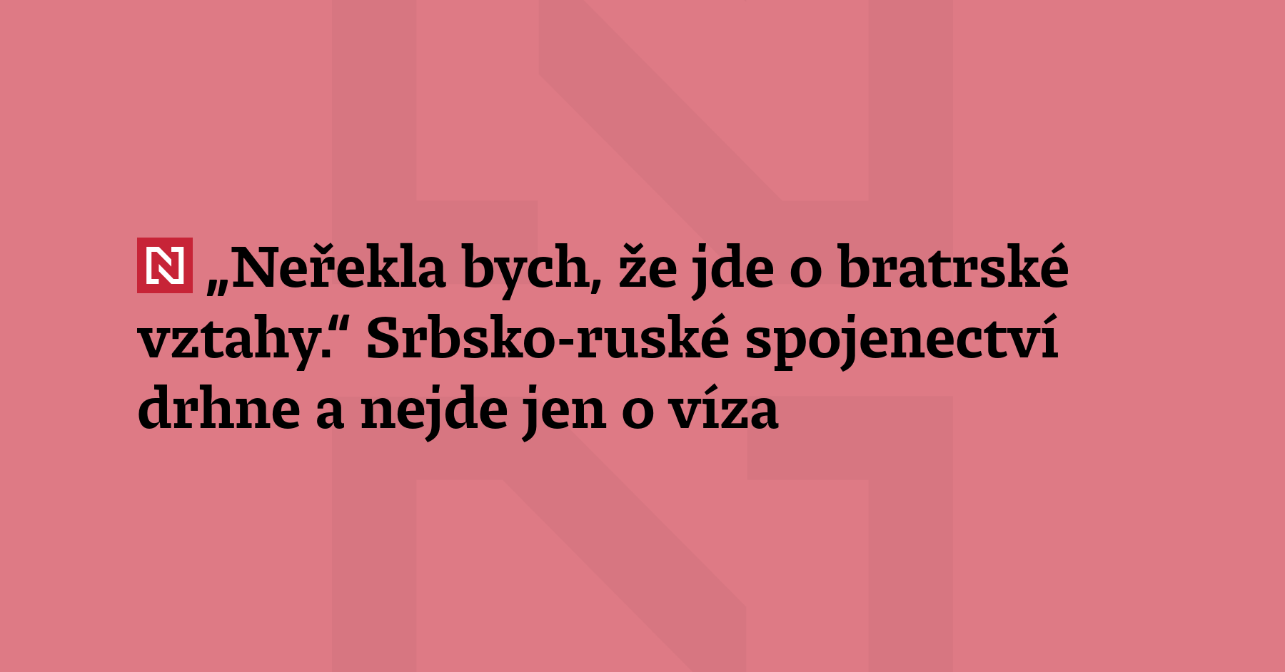 „Láska opravdu skončila!“ napsaly srbské noviny. Předsedkyně srbského parlamentu Ana...