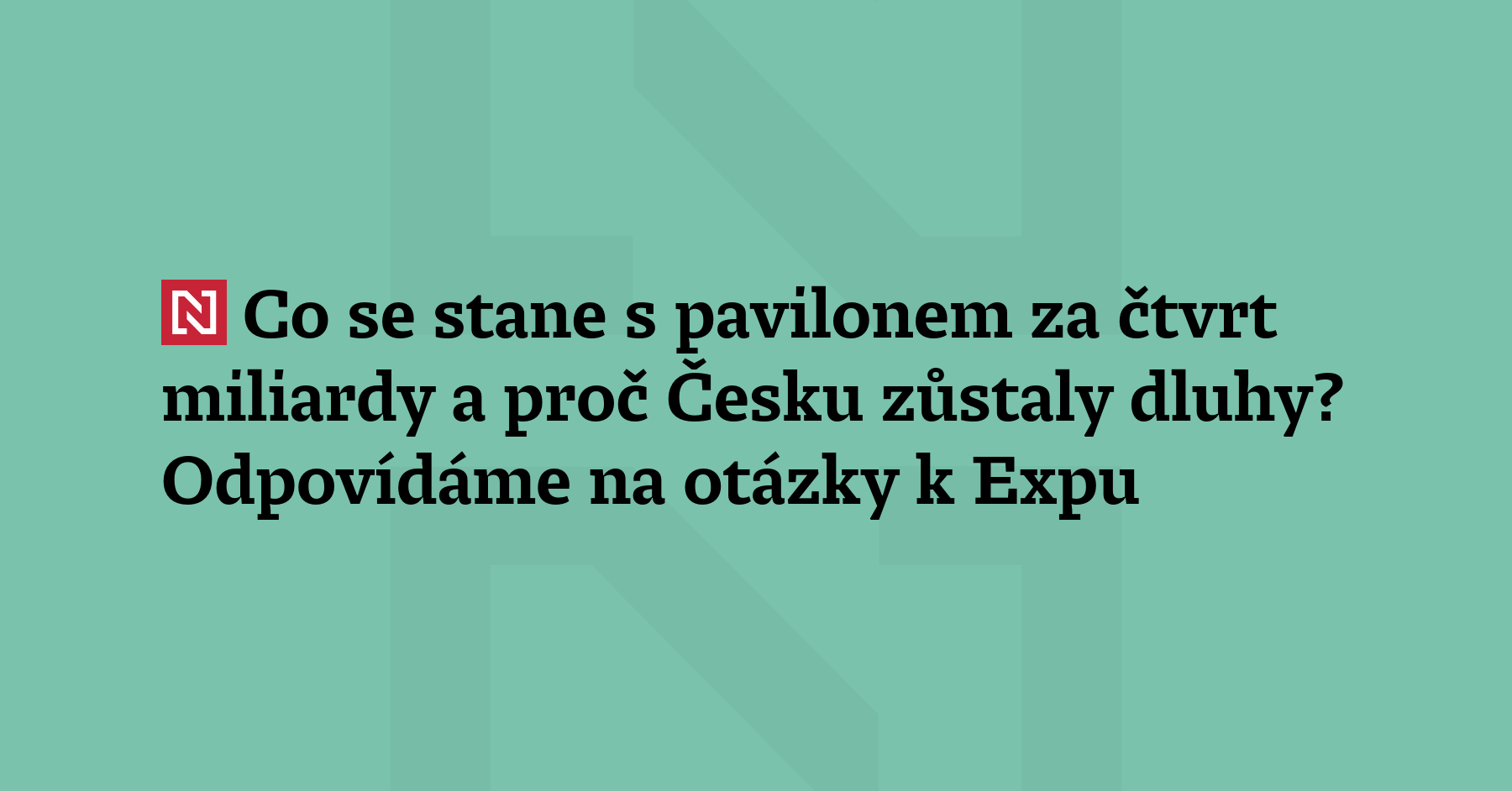 Světová výstava v Ósace skončila loni v říjnu a Česku po ní zůstaly...