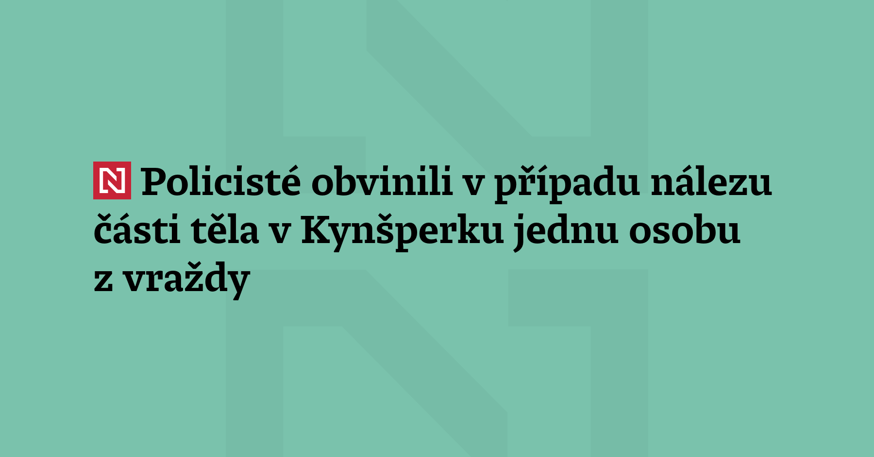 Policisté obvinili v případě nálezu částí lidského těla v Kynšperku nad Ohří...