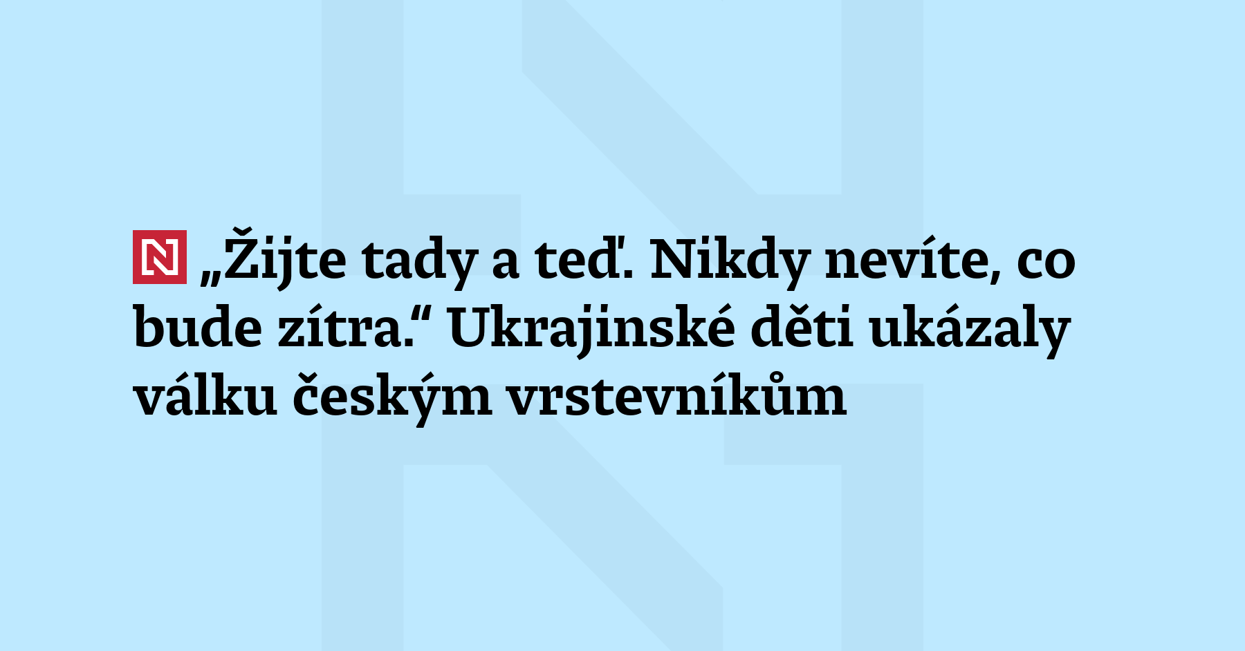 Mladí lidé z Charkova a Chersonu v novém dokumentárním cyklu Generace Nika vyprávějí...