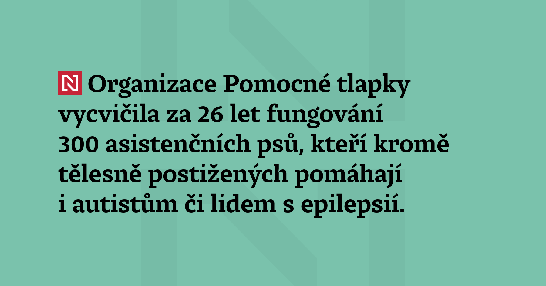 Organizace Pomocné tlapky vycvičila za 26 let fungování 300 asistenčních psů, kteří...