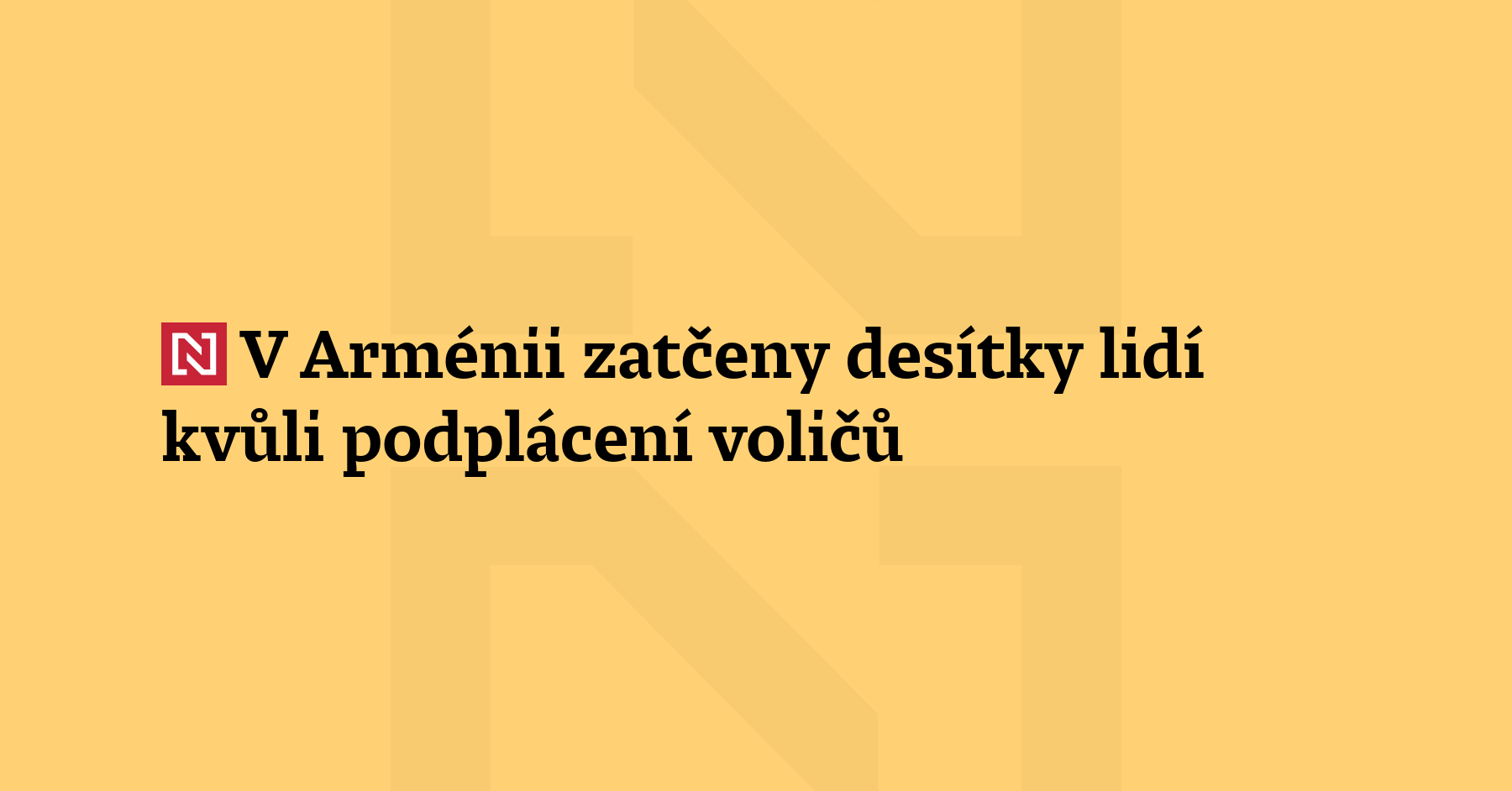 Přes 40 lidí bylo zadrženo arménskou policií několik hodin p