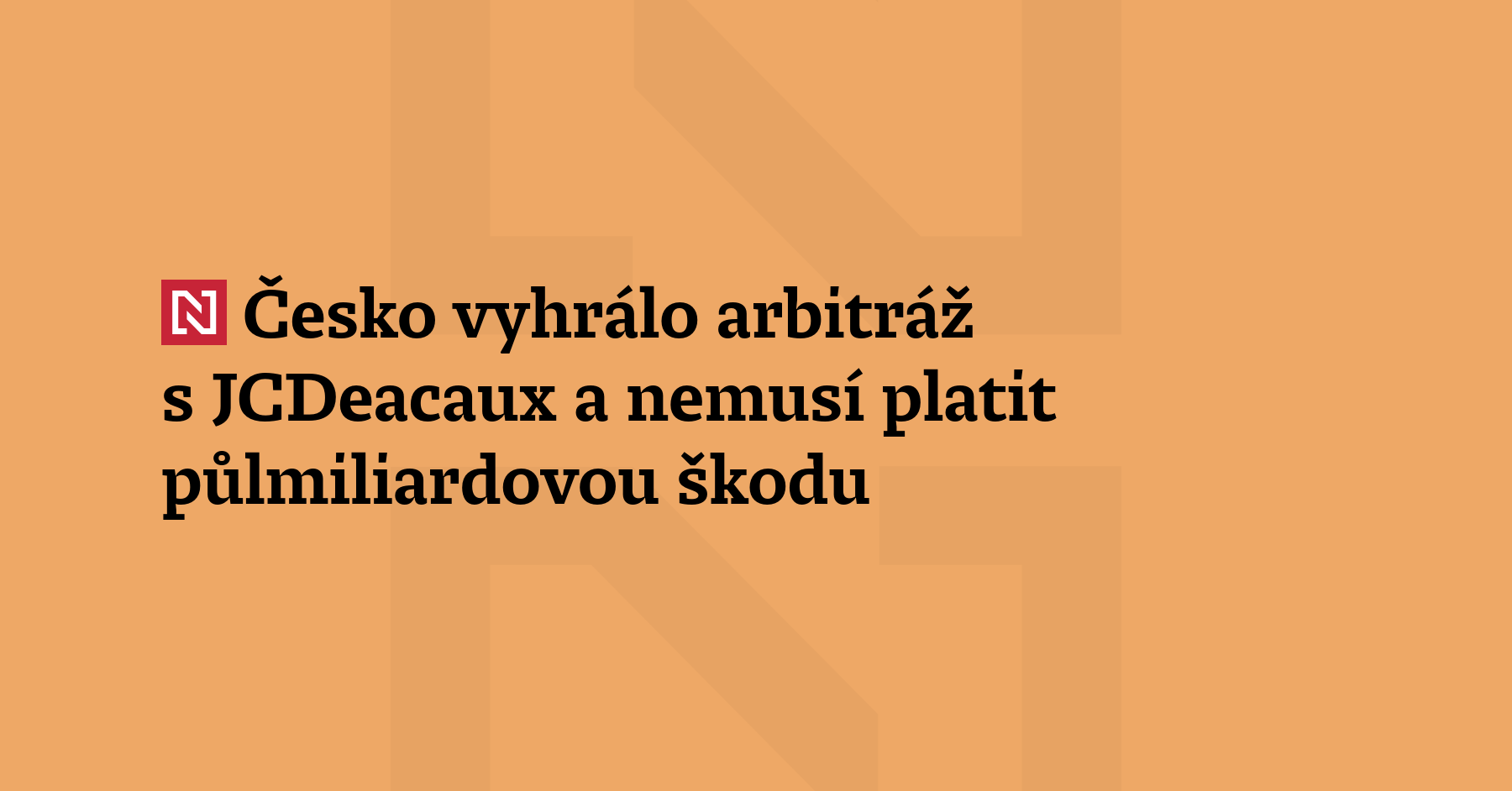 Česká republika vyhrála arbitráž s francouzskou společností 