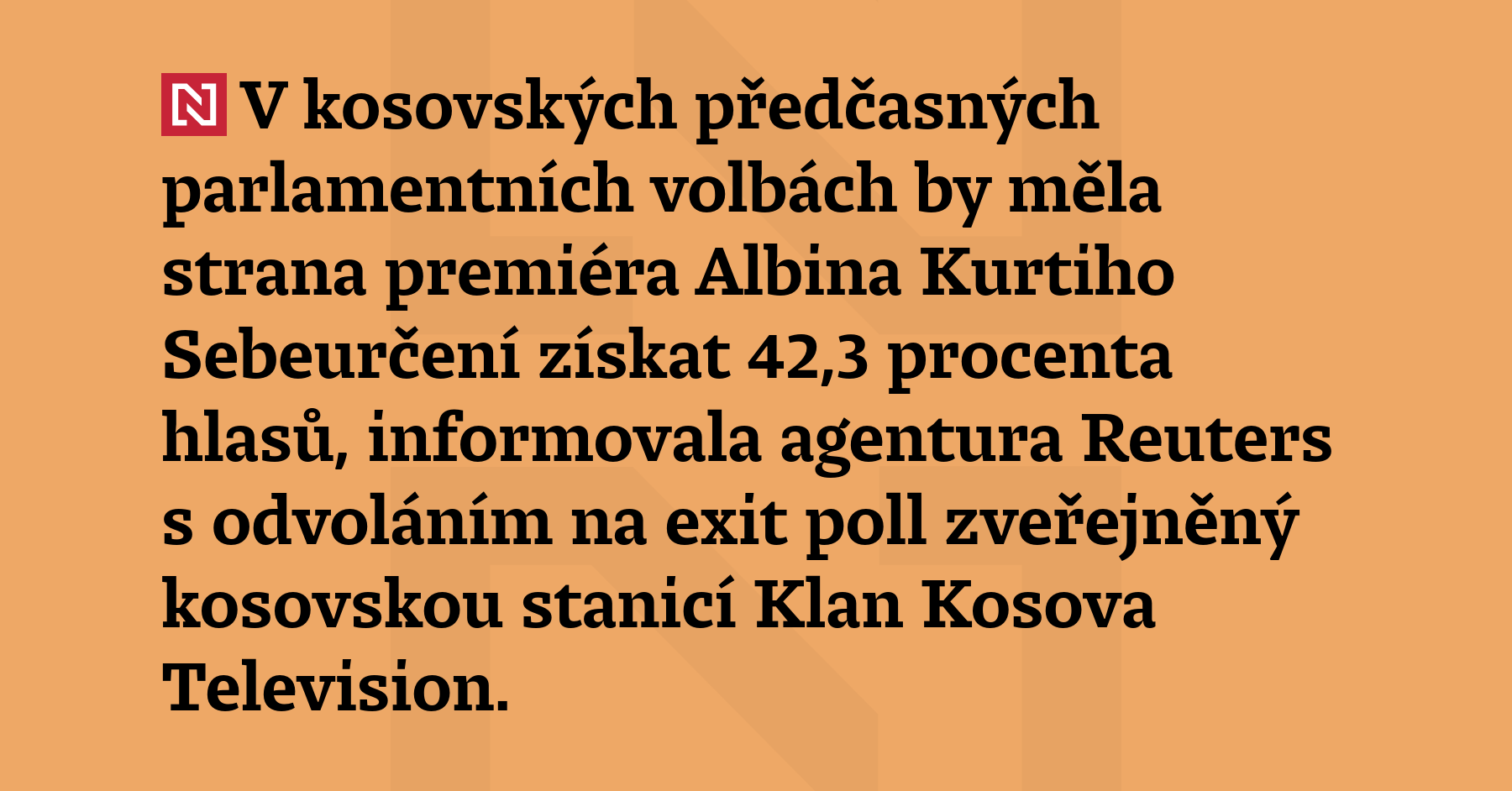 V kosovských předčasných parlamentních volbách by měla stran