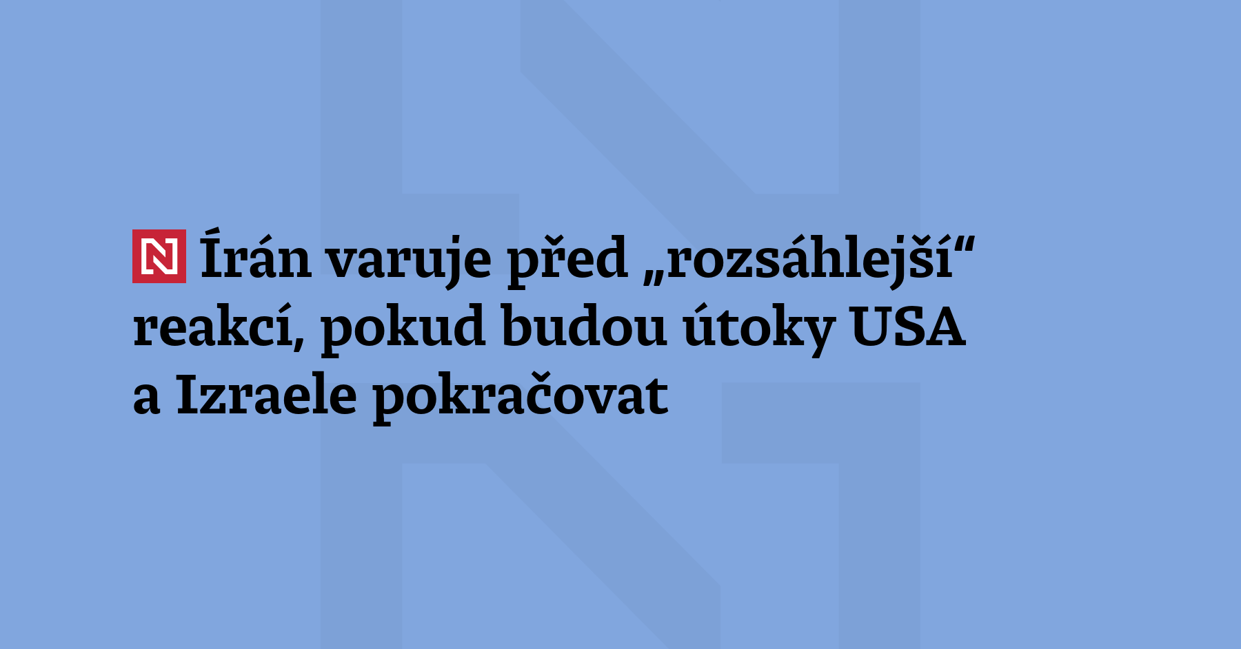Íránské revoluční gardy (IRGC) prohlásily, že přijaly příměř