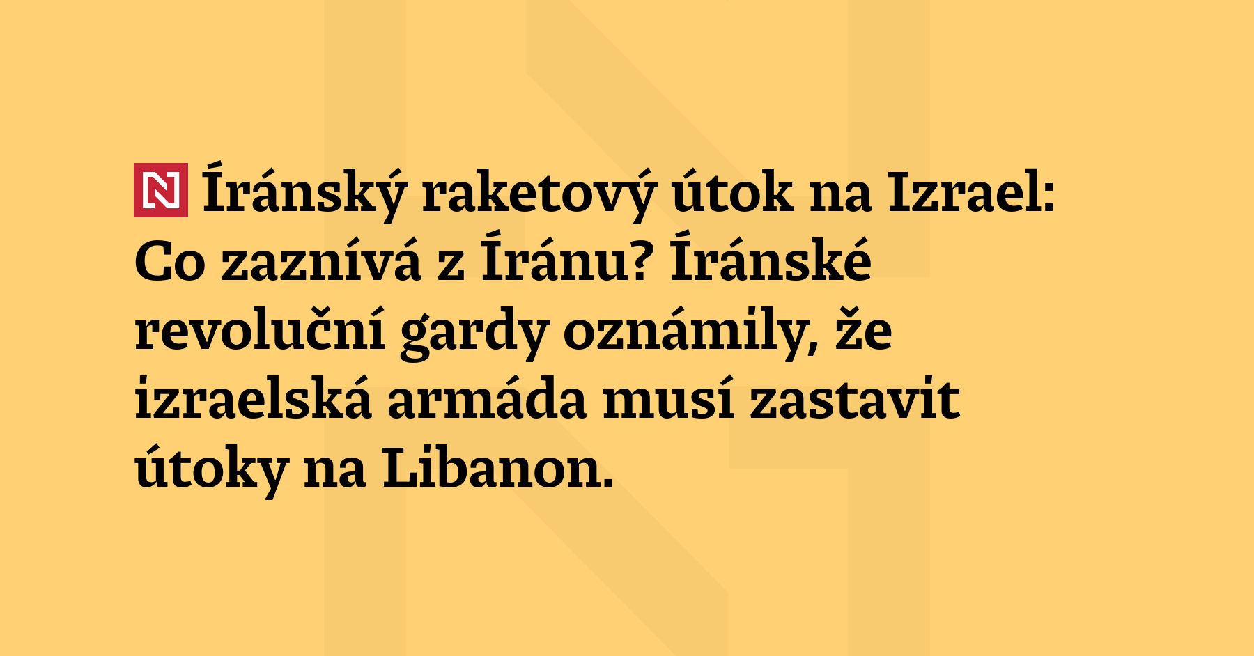 Íránský raketový útok na Izrael: Co zaznívá z Íránu? Íránské