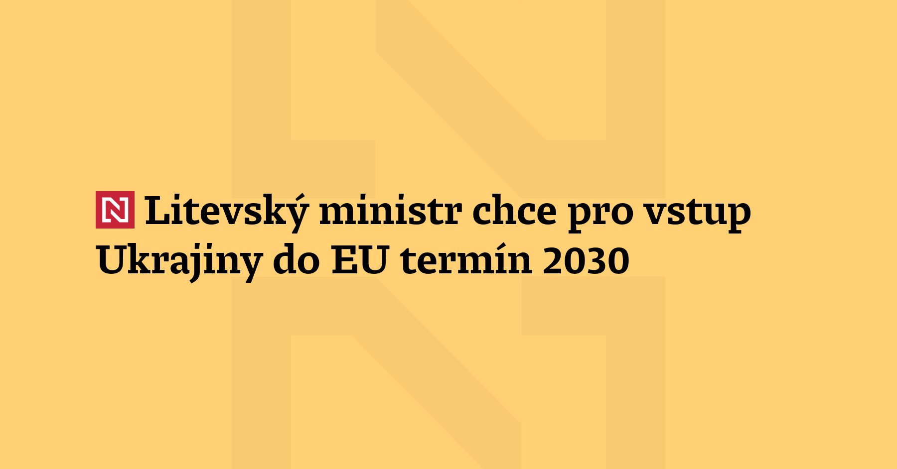 Litevský ministr zahraničí Kestutis Budrys chce, aby Evropsk