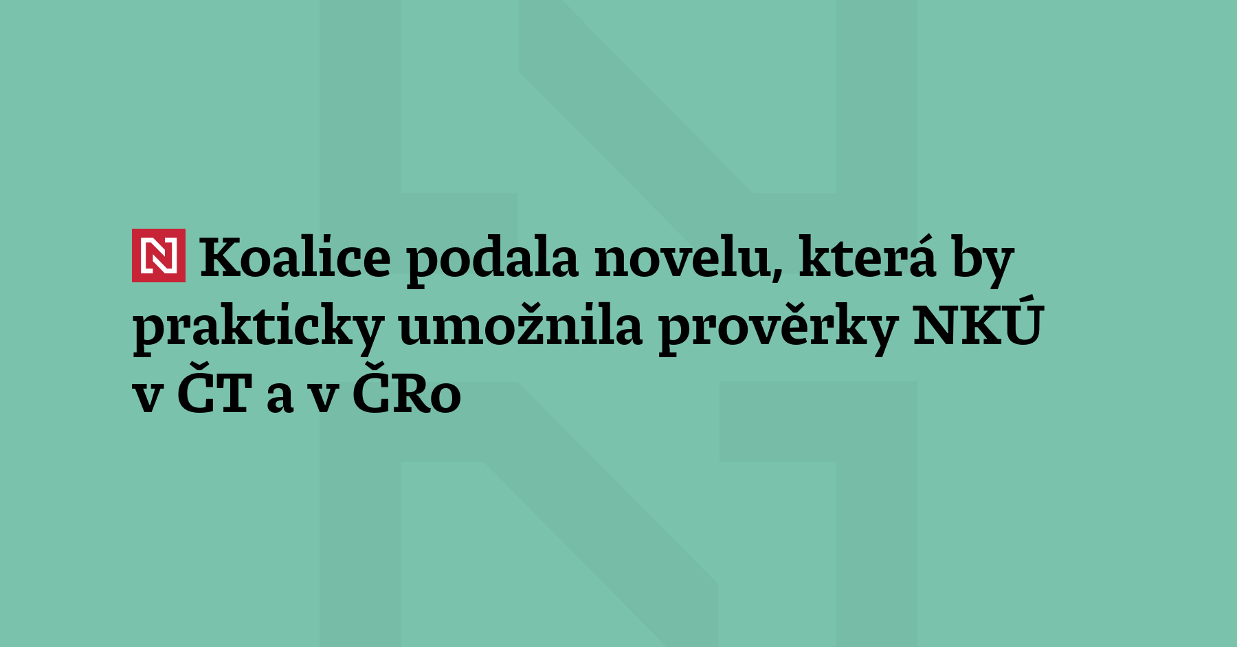 Skupina poslanců koaličních ANO a Motoristů předložila Sněmo