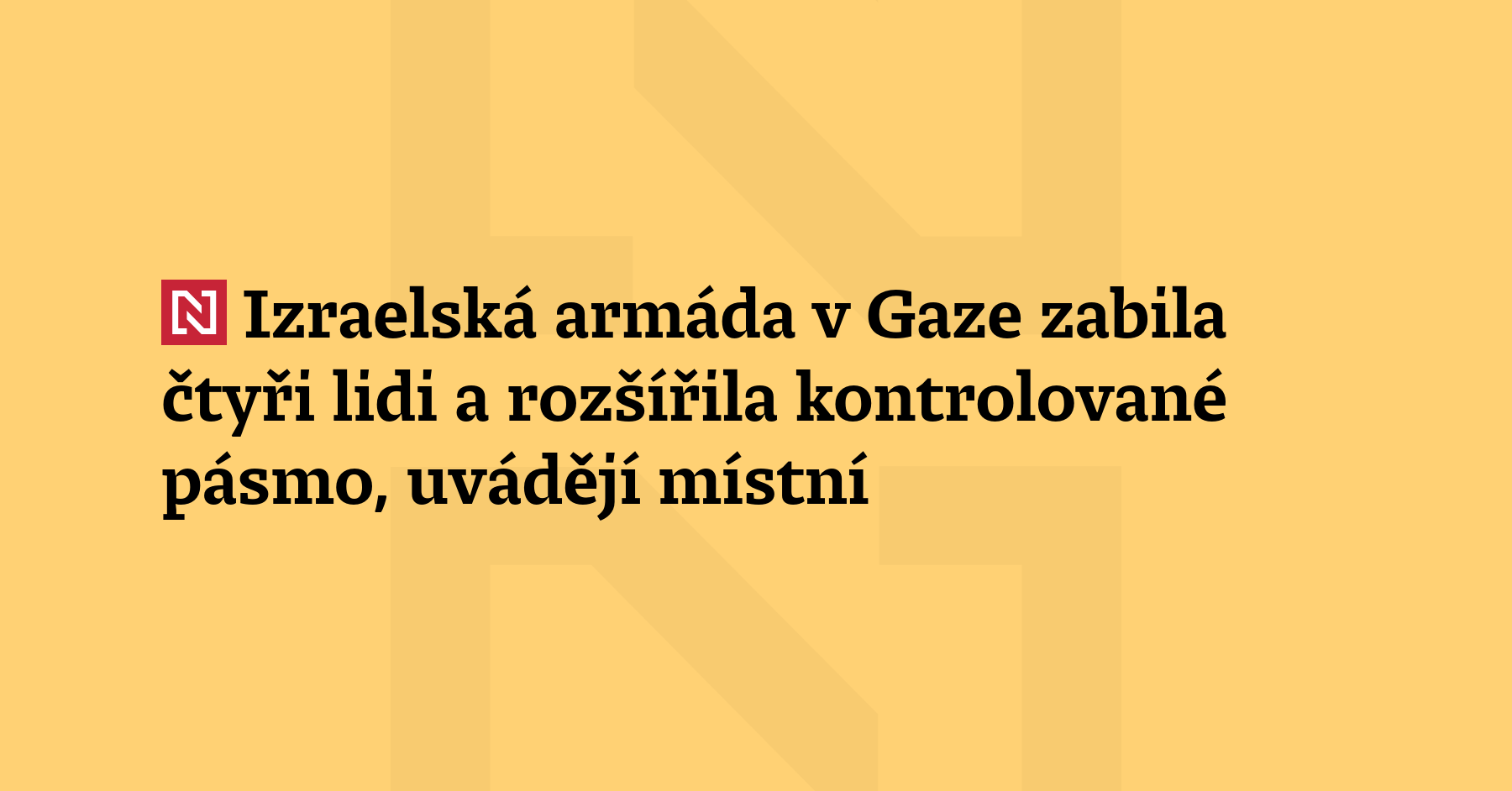 Izraelské údery v pondělí v Pásmu Gazy zabily čtyři Palestin