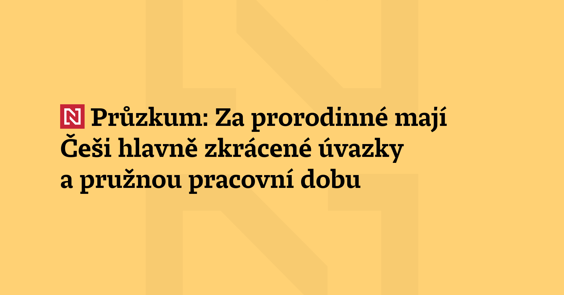 Polovina lidí považuje podporu státu pro rodiny s dětmi za d