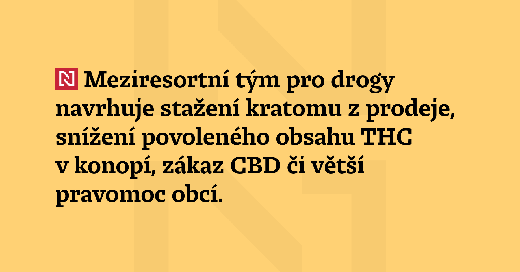 Meziresortní tým pro drogy navrhuje stažení kratom