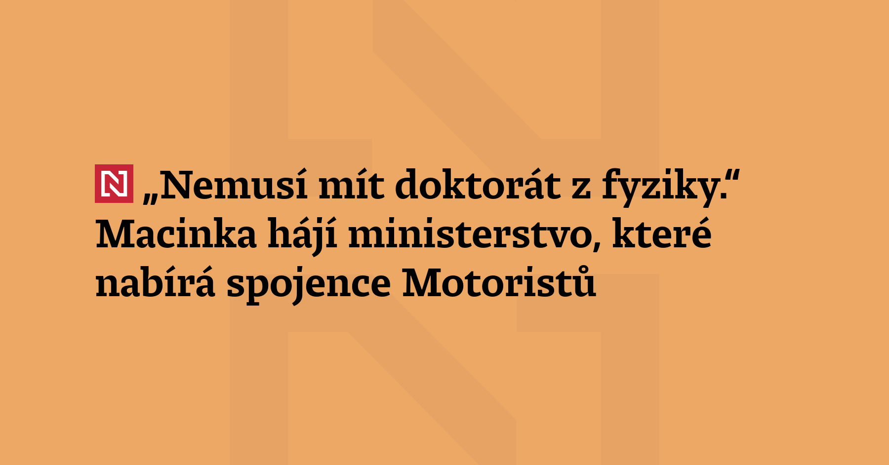 Na ministerstvo životního prostředí nově nastoupil
