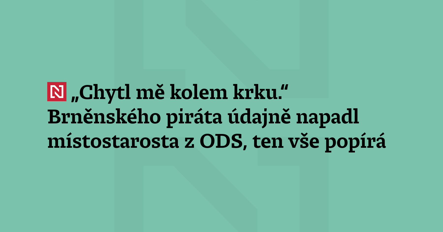 V Brně-Králově Poli dnes došlo na veřejné akci k p