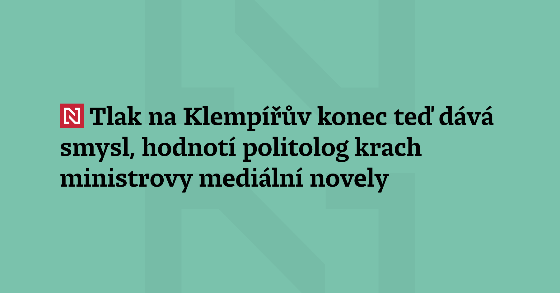 Ministr kultury Oto Klempíř se ještě na podzim pre