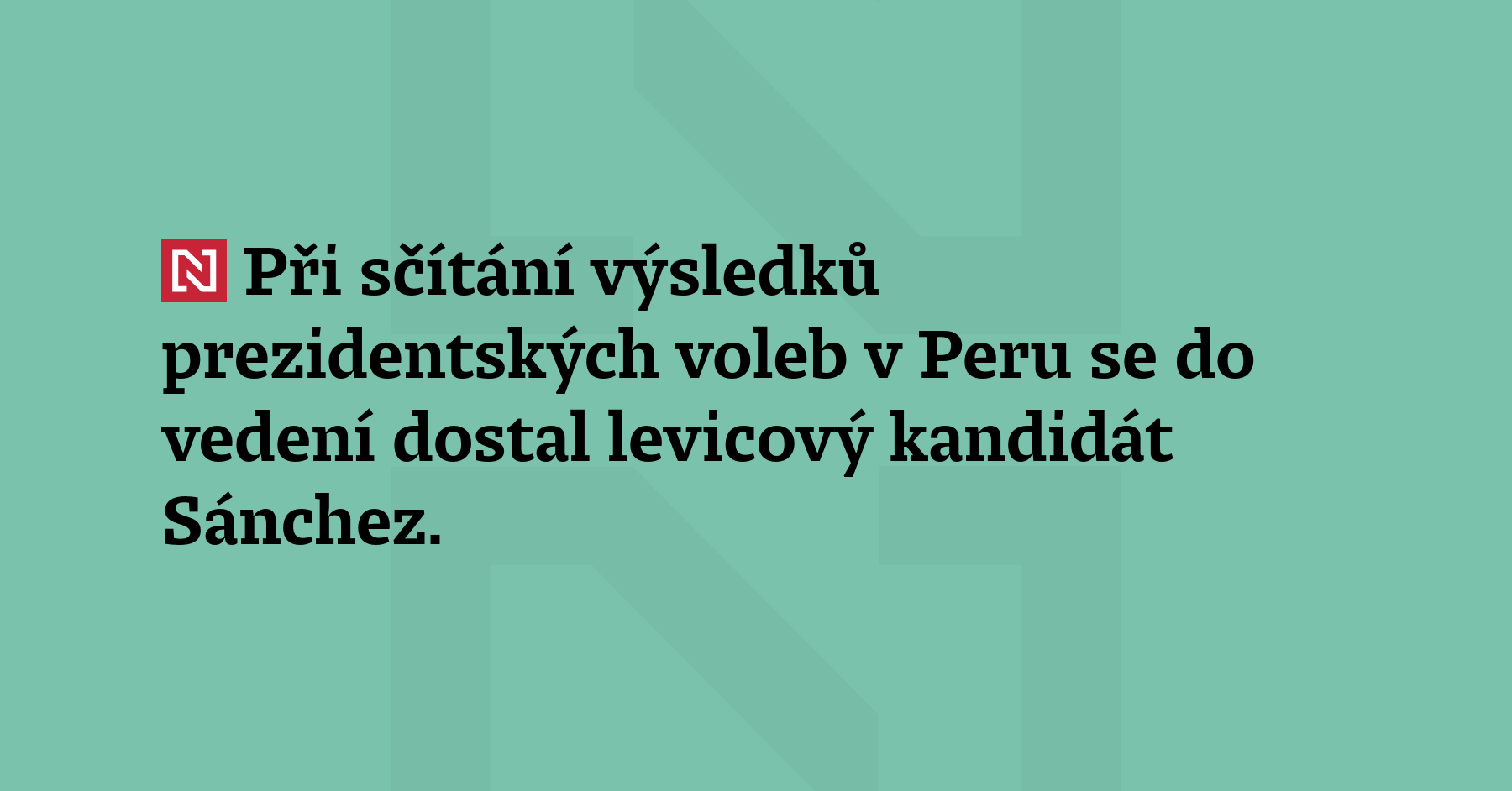 Při sčítání výsledků prezidentských voleb v Peru s