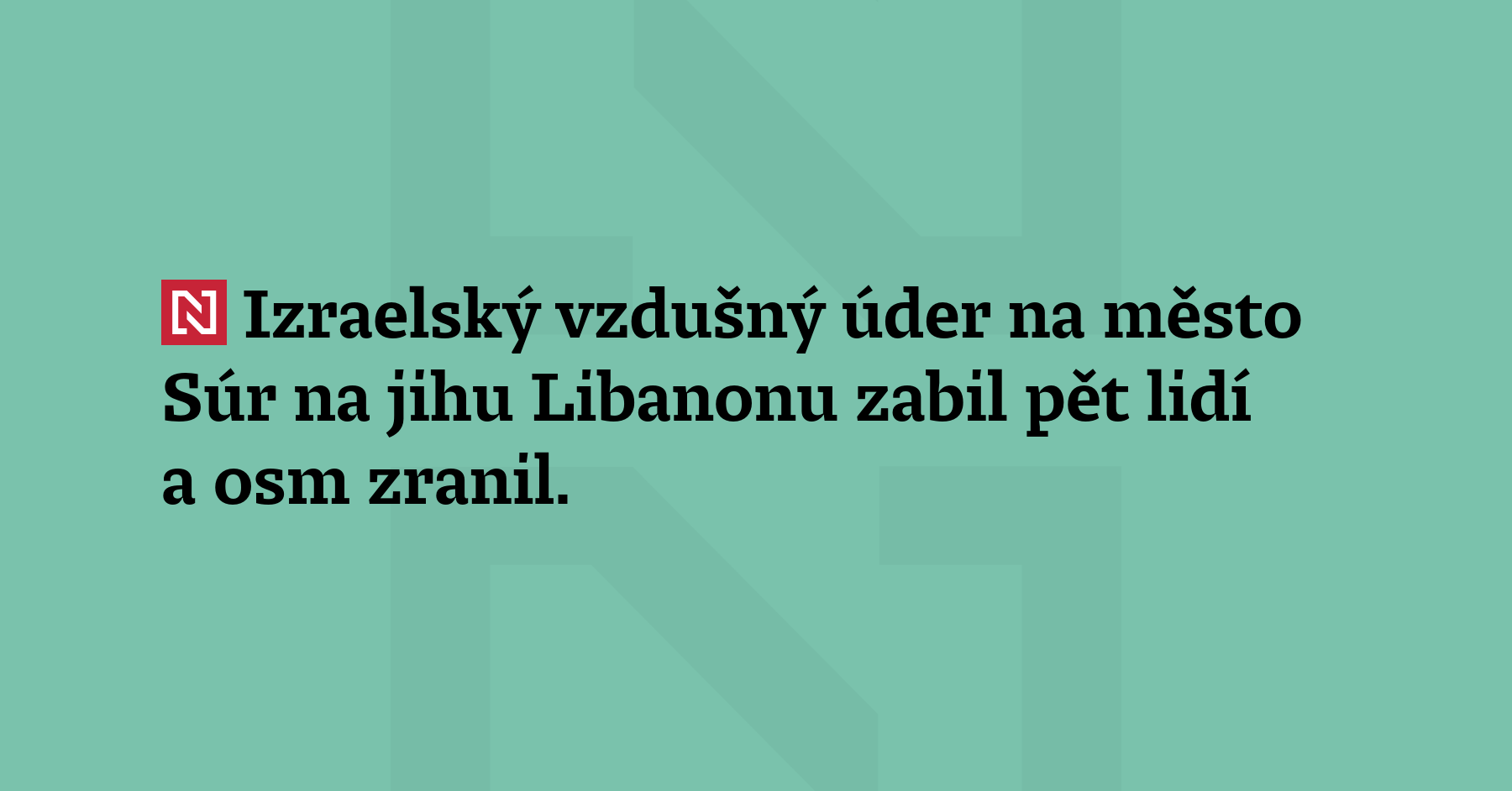Izraelský vzdušný úder na město Súr na jihu Libano