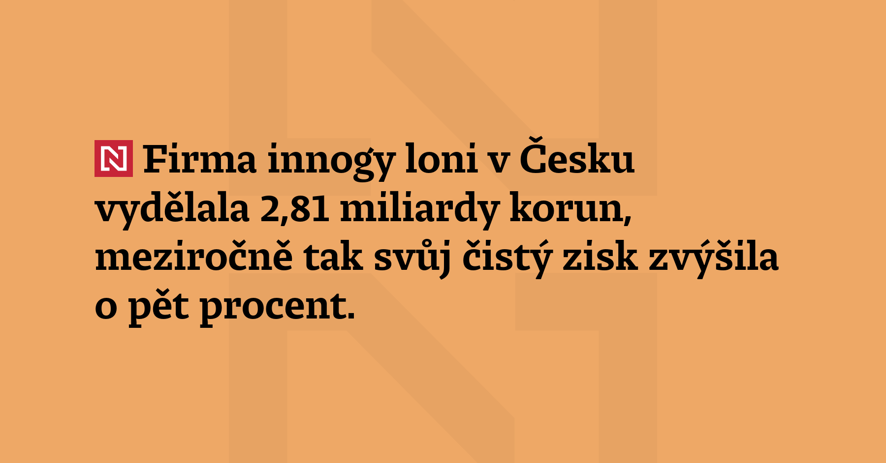Firma innogy loni v Česku vydělala 2,81 miliardy k