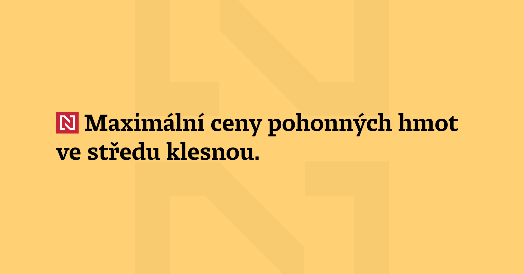 Maximální ceny pohonných hmot ve středu klesnou. B