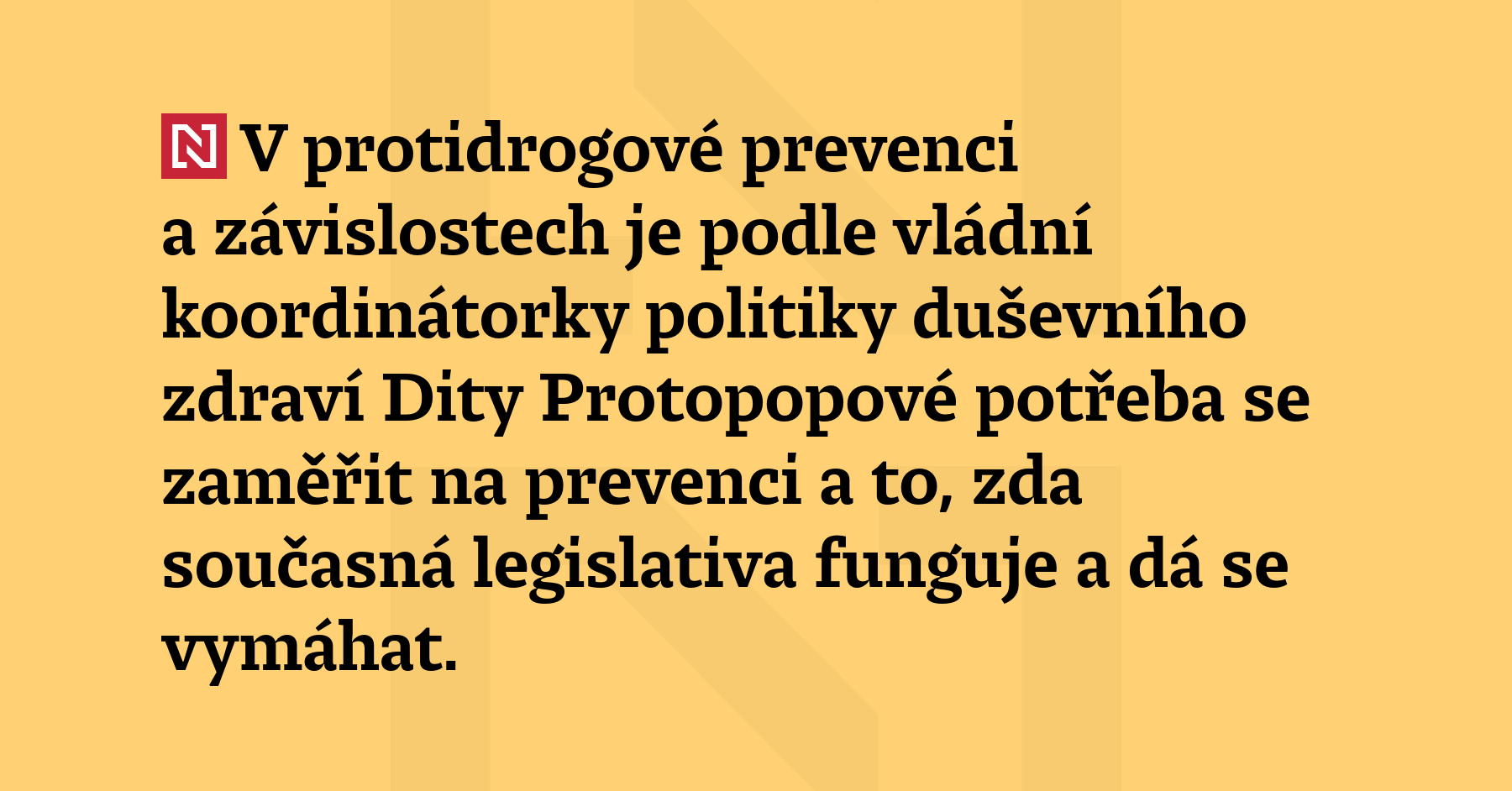 V protidrogové prevenci a závislostech je podle vl