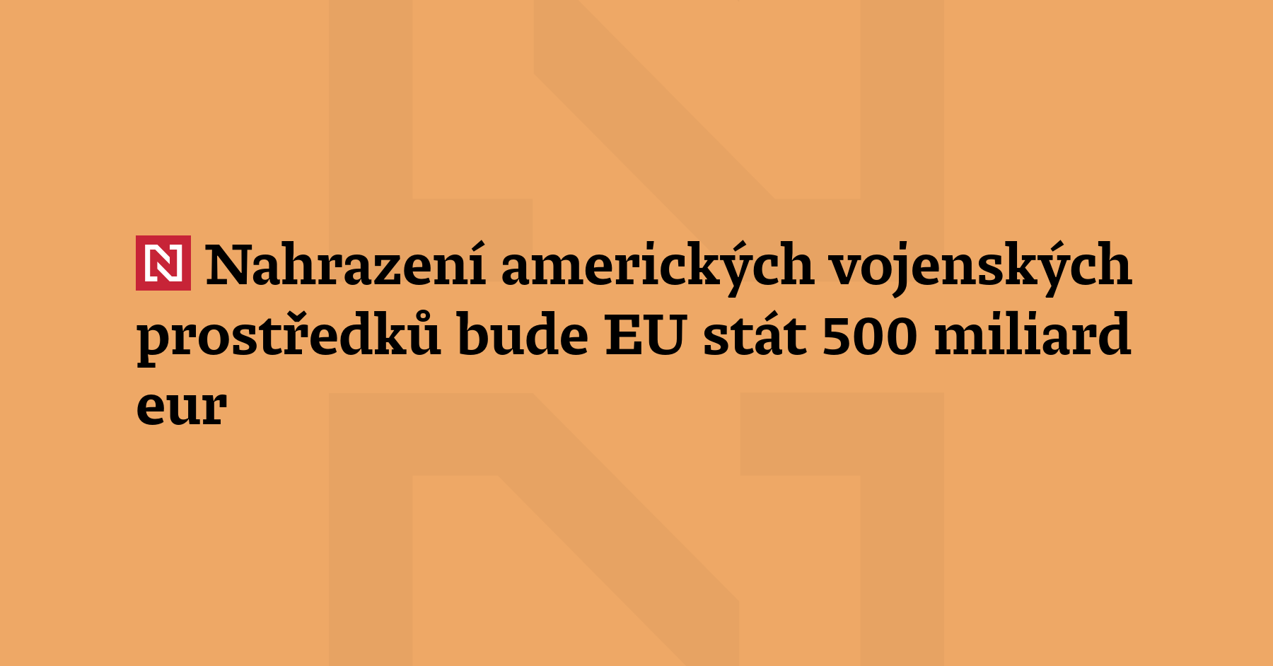 Nahrazení vojenských prostředků, které USA v souča