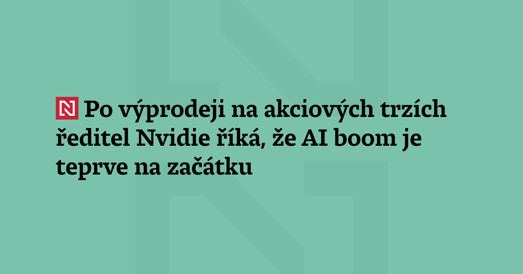 Akciové trhy na začátku týdne zasáhl výprodej akcií spojenýc