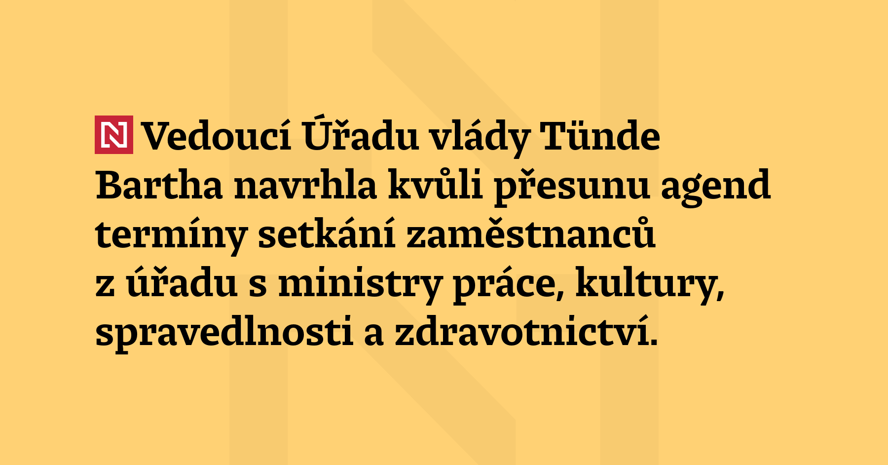 Vedoucí úřadu vlády Tünde Bartha navrhla kvůli pře
