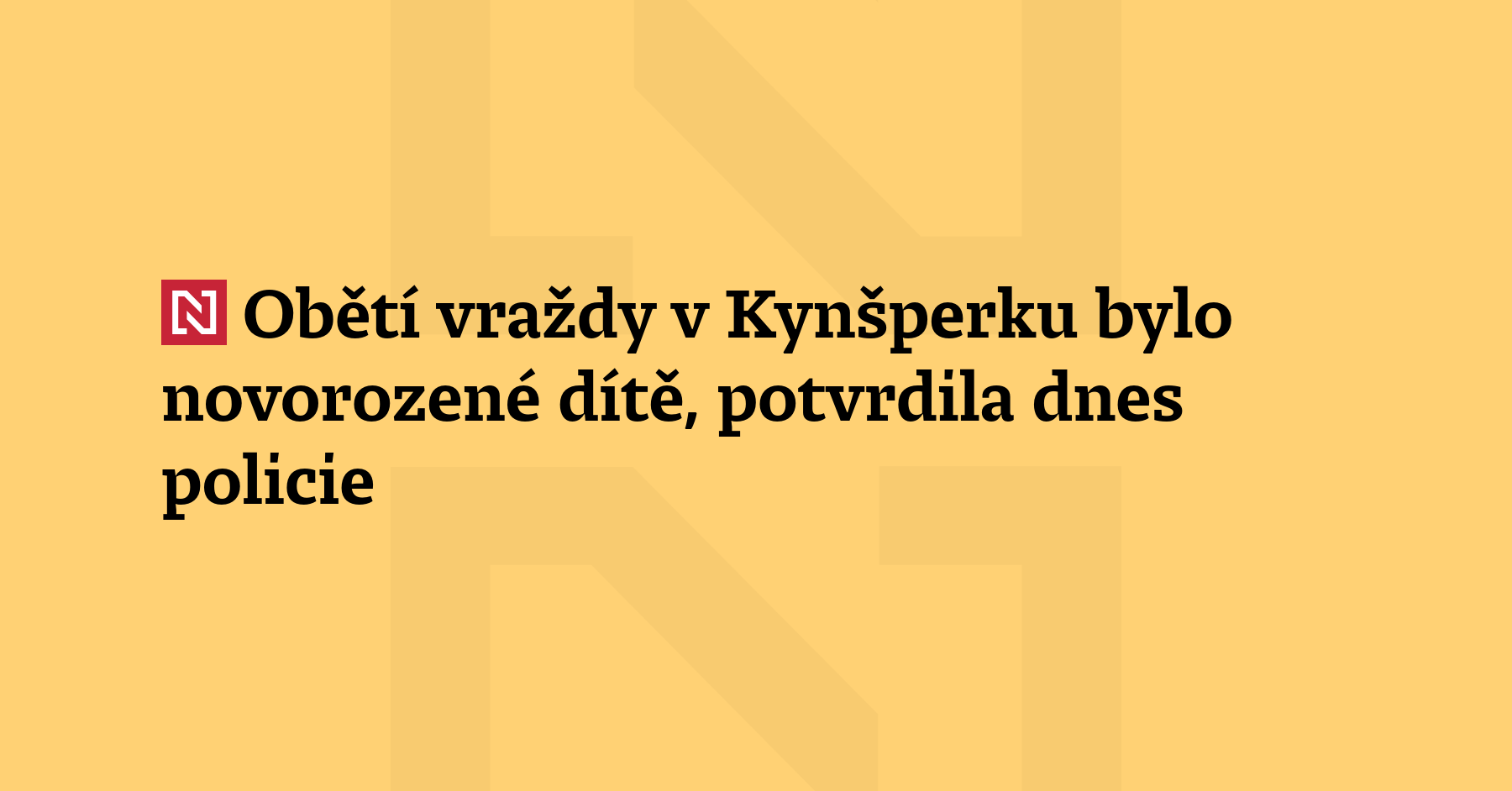 Policisté potvrdili, že obětí vraždy v Kynšperku nad Ohří na