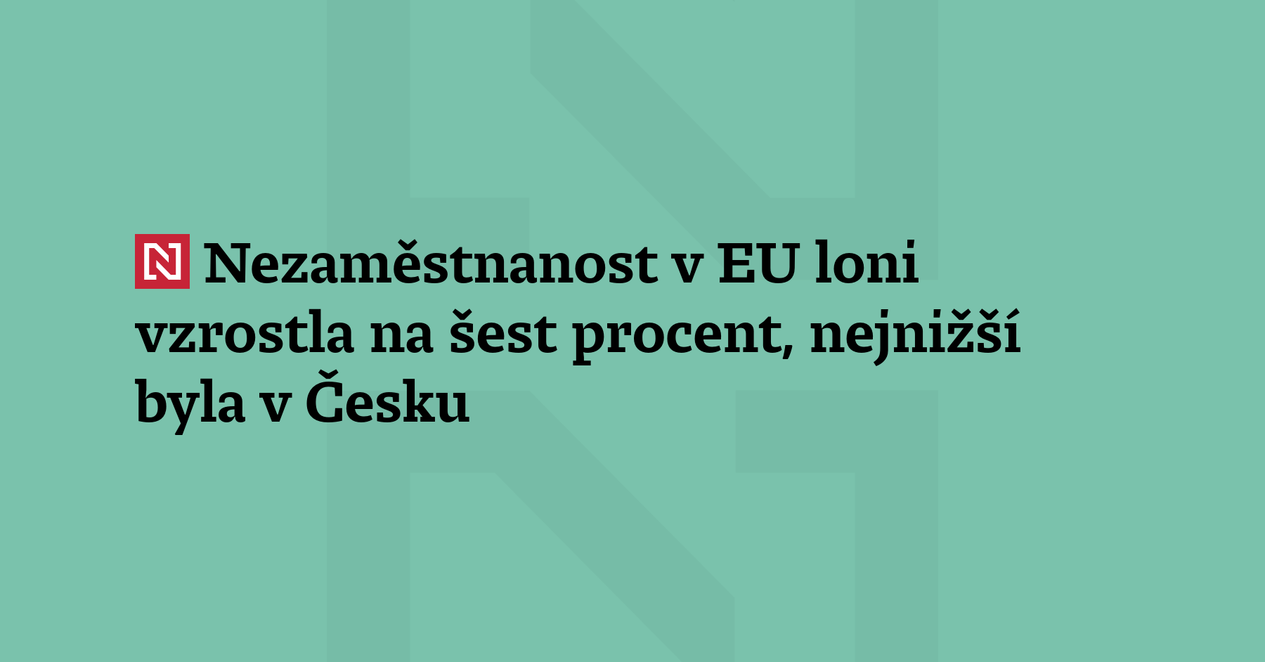 Míra nezaměstnanosti v Evropské unii loni činila š