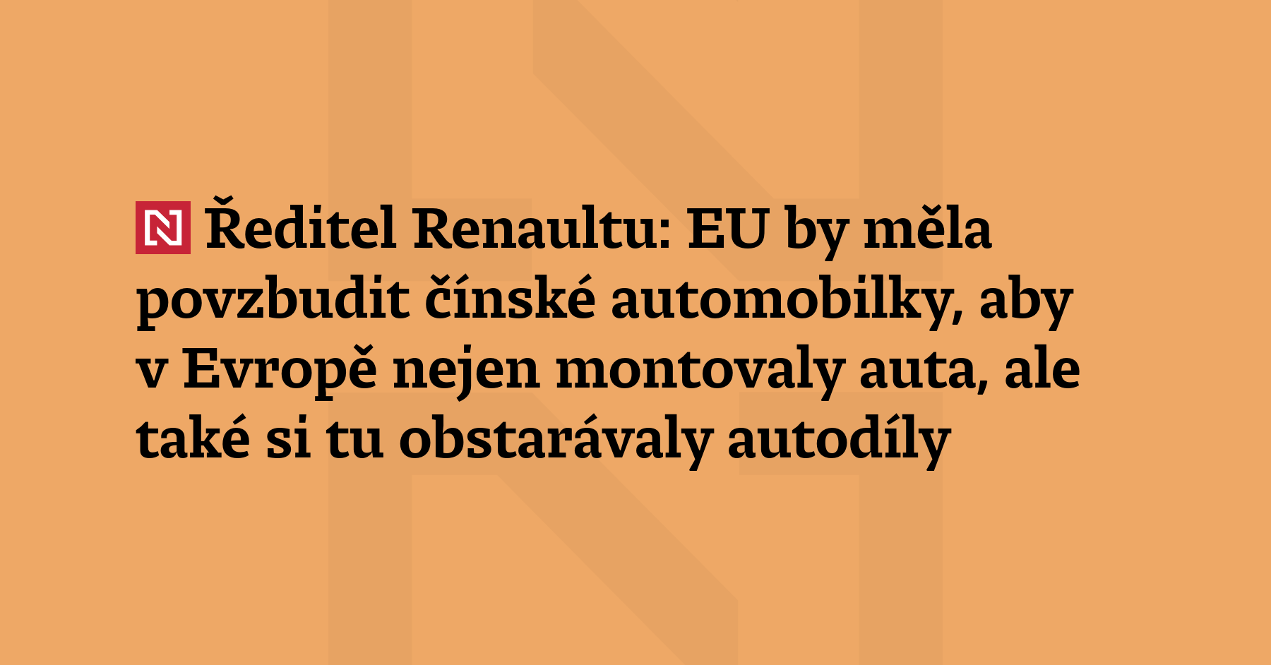 Evropská unie by podle generálního ředitele automo