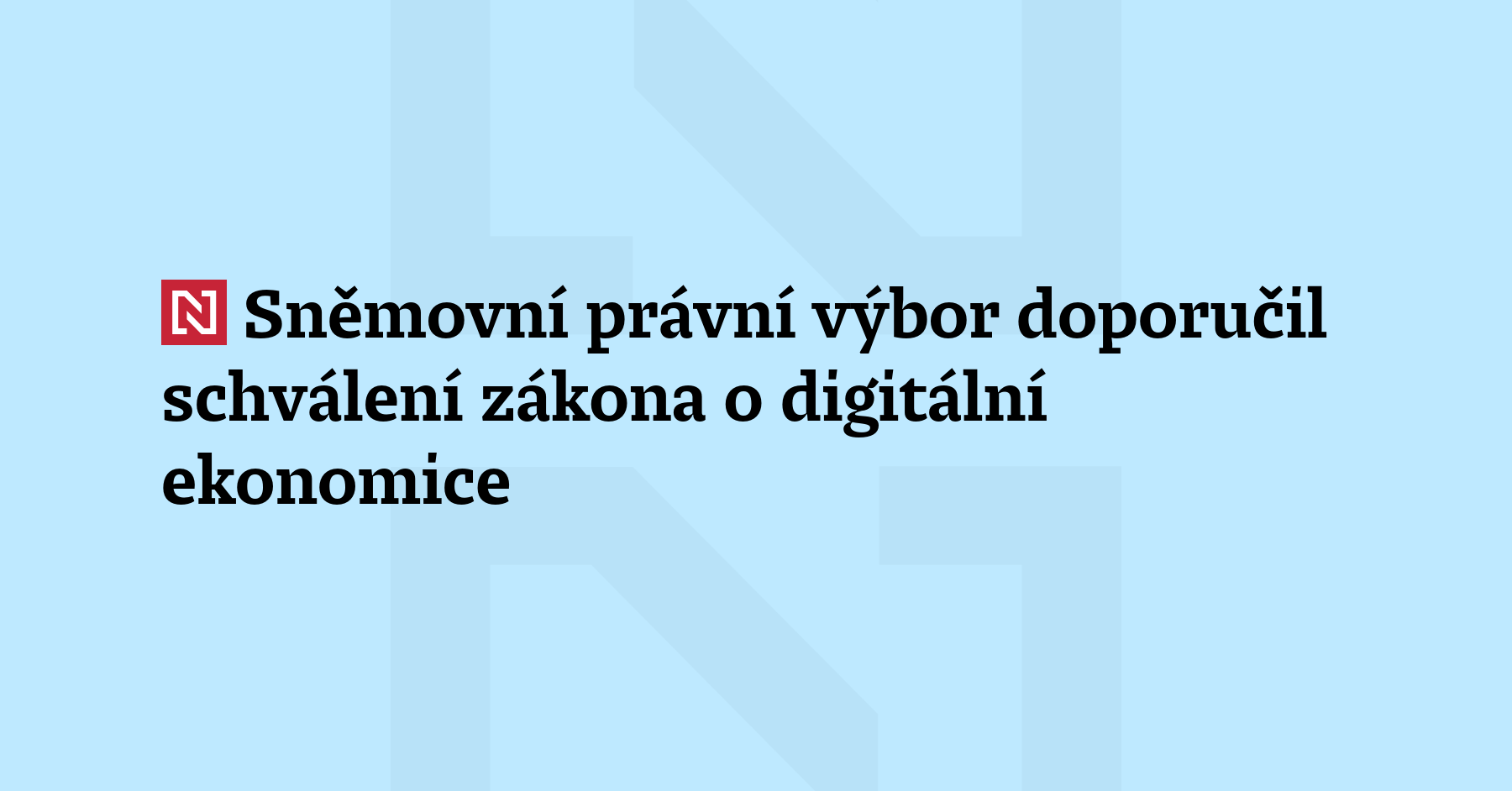 Sněmovní ústavně-právní výbor doporučil schválení 
